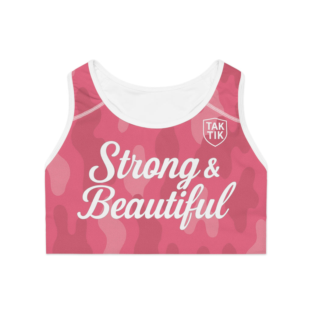 Empowerment Sports Bra - Strong & Beautiful, Activewear, Fitness Gear, Workout Outfits, Gym Apparel, Yoga Top, Exercise Bra