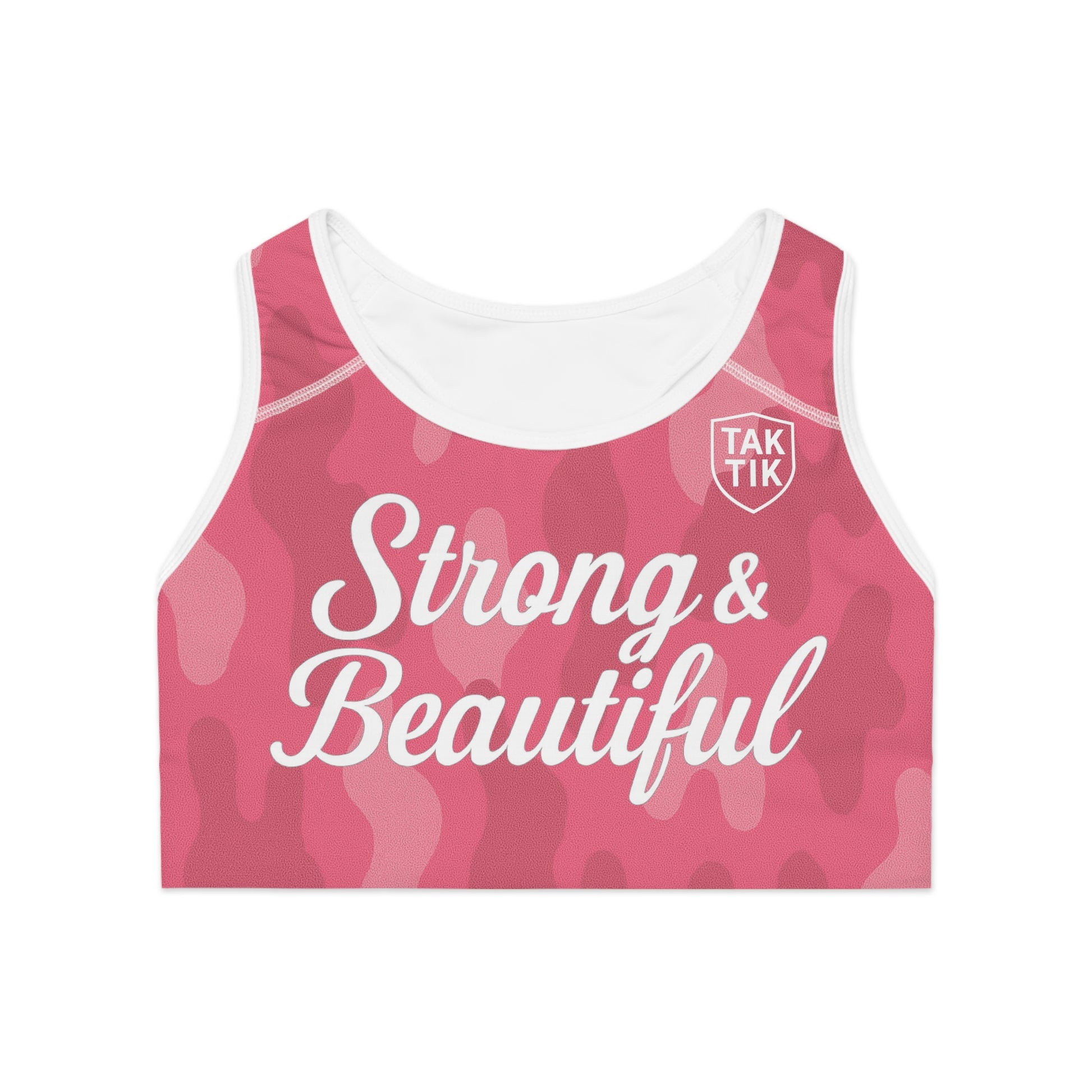 Empowerment Sports Bra - Strong & Beautiful, Activewear, Fitness Gear, Workout Outfits, Gym Apparel, Yoga Top, Exercise Bra