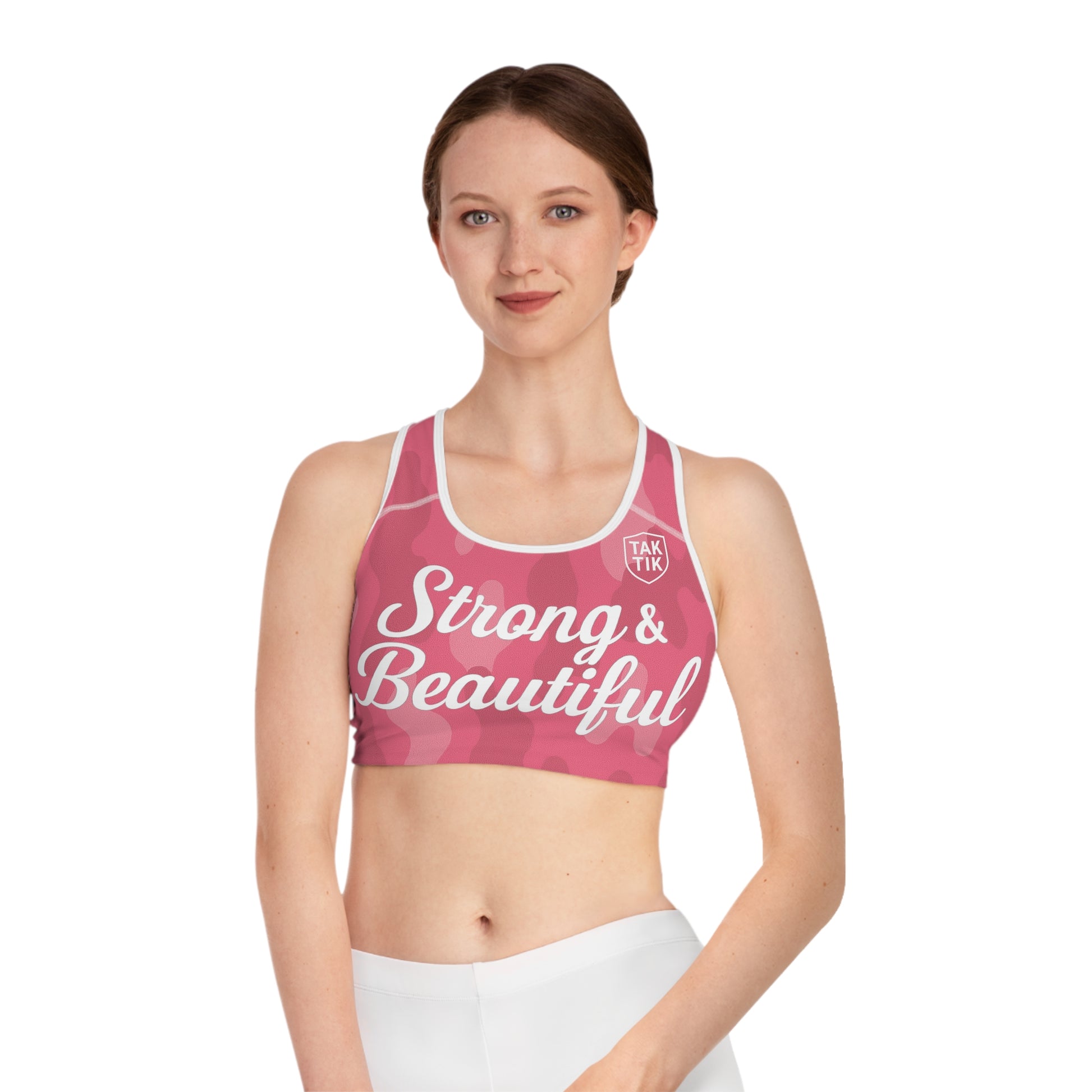 Empowerment Sports Bra - Strong & Beautiful, Activewear, Fitness Gear, Workout Outfits, Gym Apparel, Yoga Top, Exercise Bra