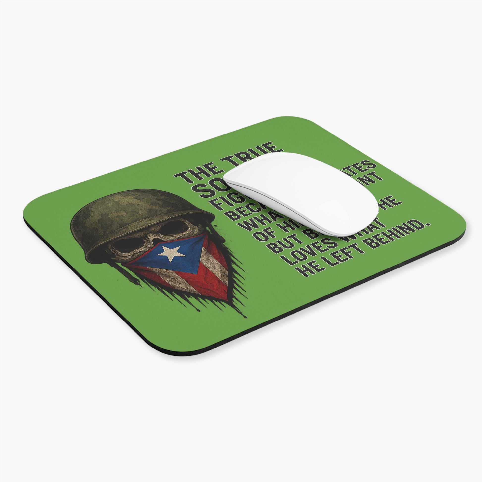 Mouse Pad with Inspirational Design, Gamer Desk Accessory, Home Office Decor, Military Theme