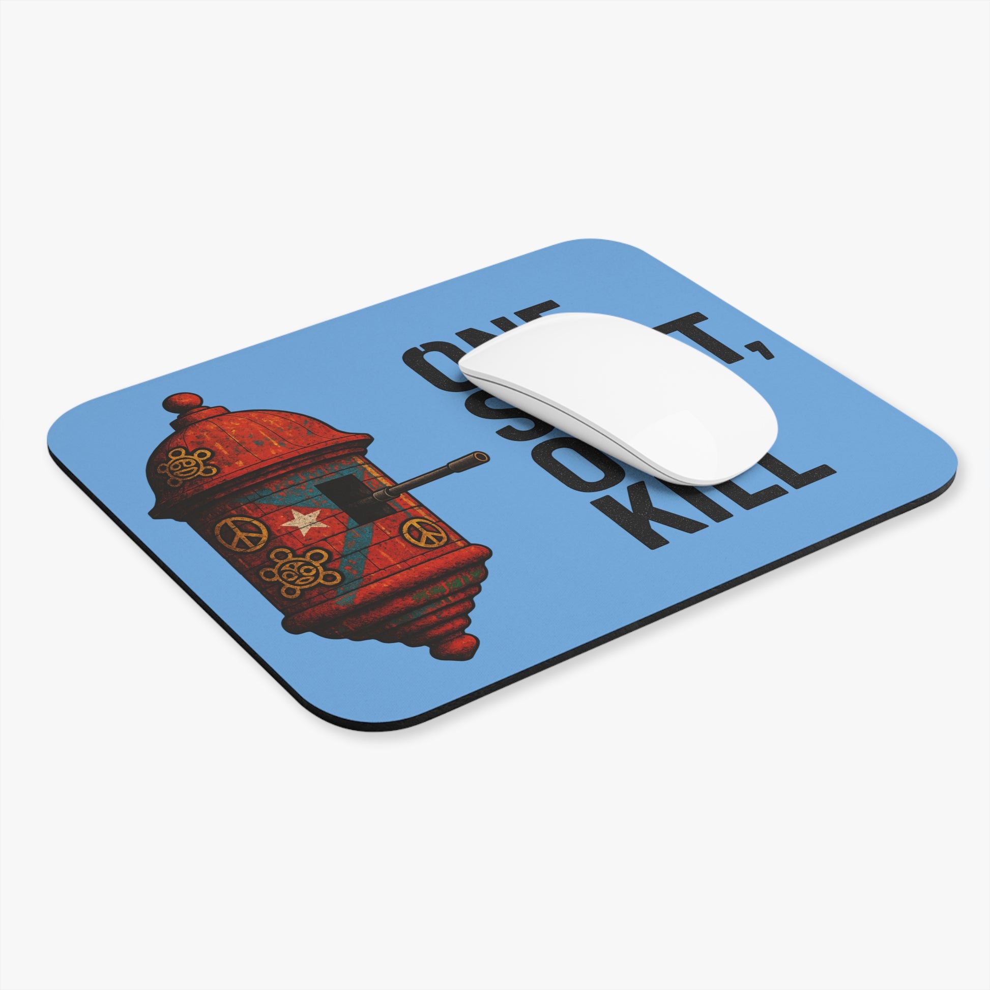 Mouse Pad with Inspirational Design, Gamer Desk Accessory, Home Office Decor, Military Theme