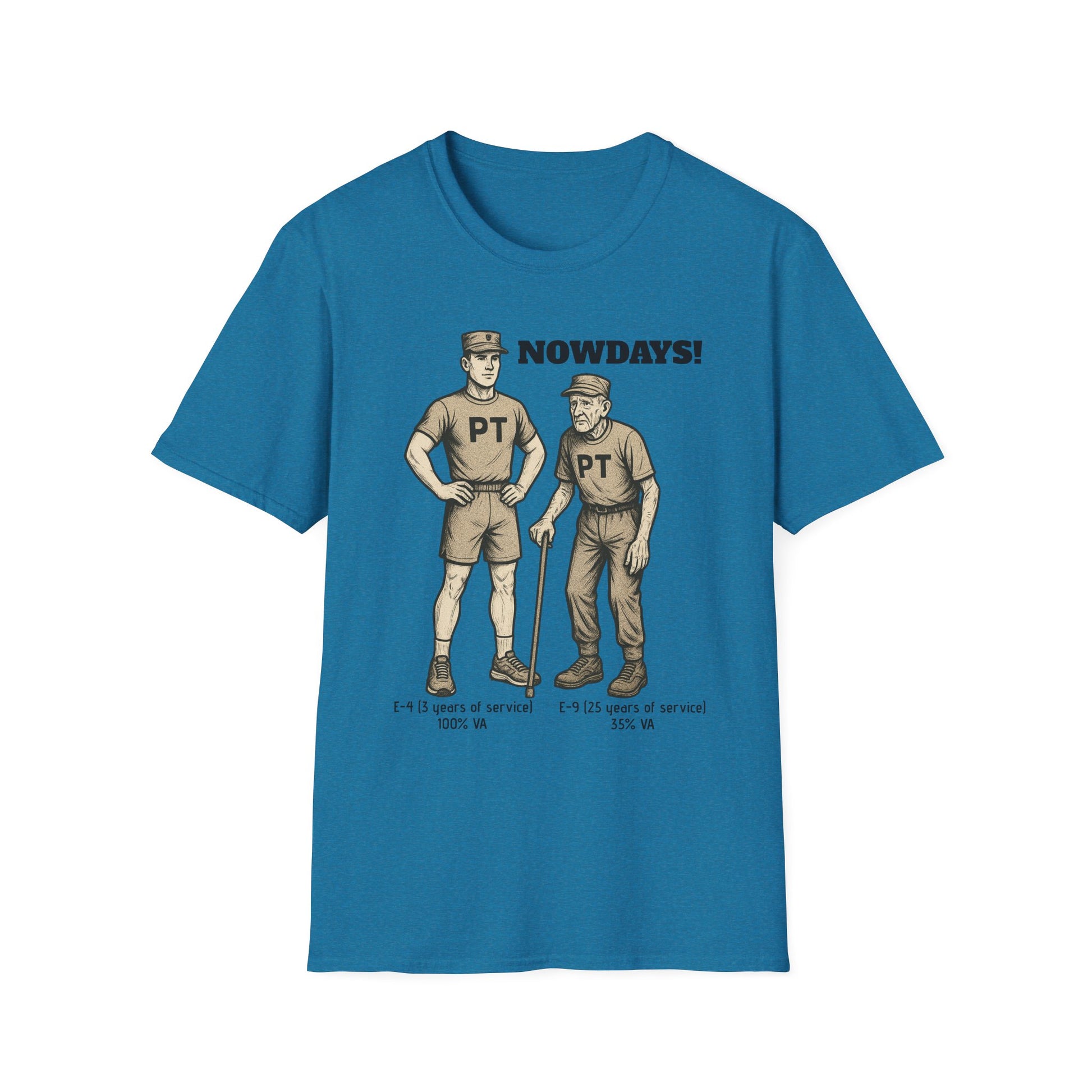 Funny Military T-Shirt: “NOWDAYS”