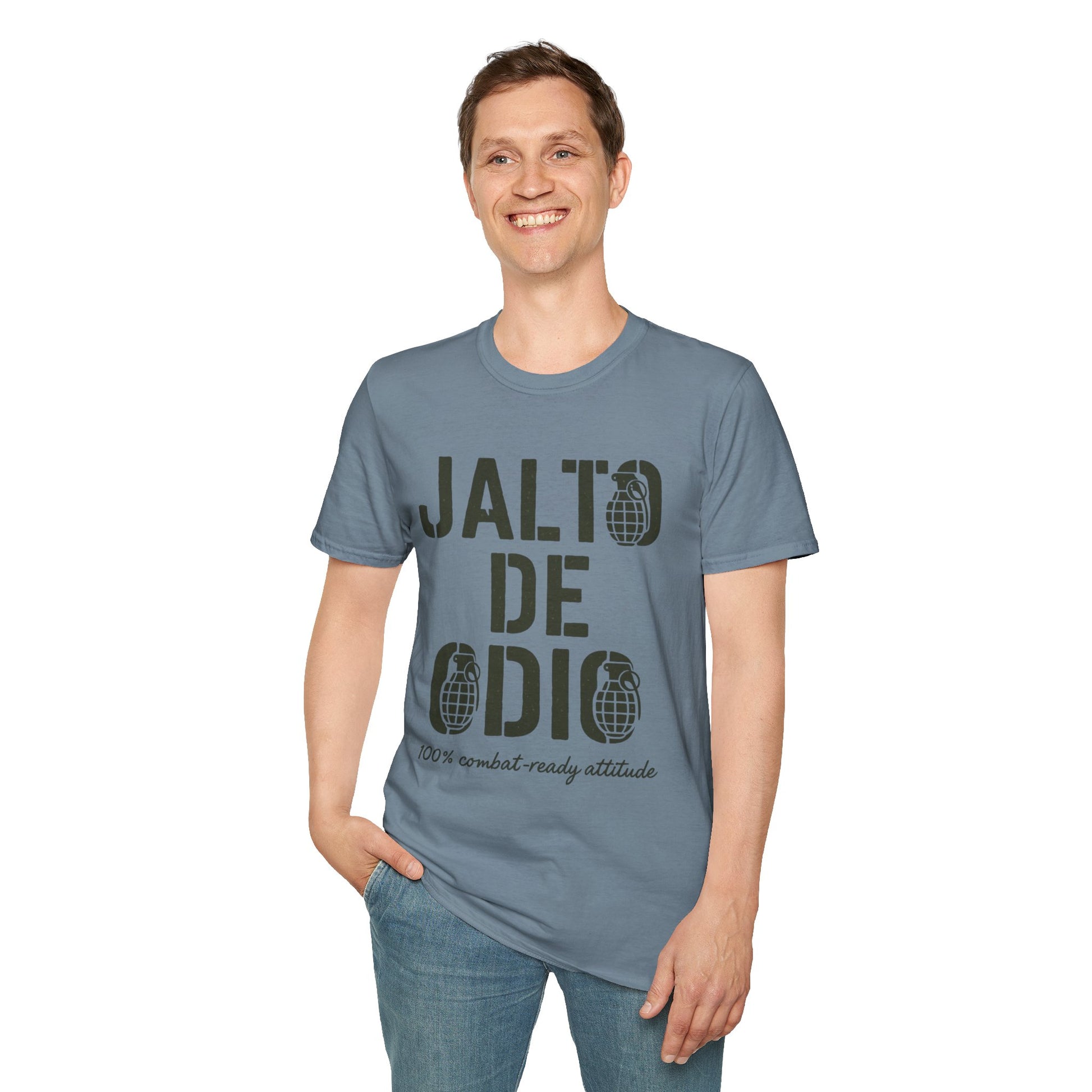 “Jalto de Odio” – Funny Military T-Shirt for the Unit’s Most Negative Hero