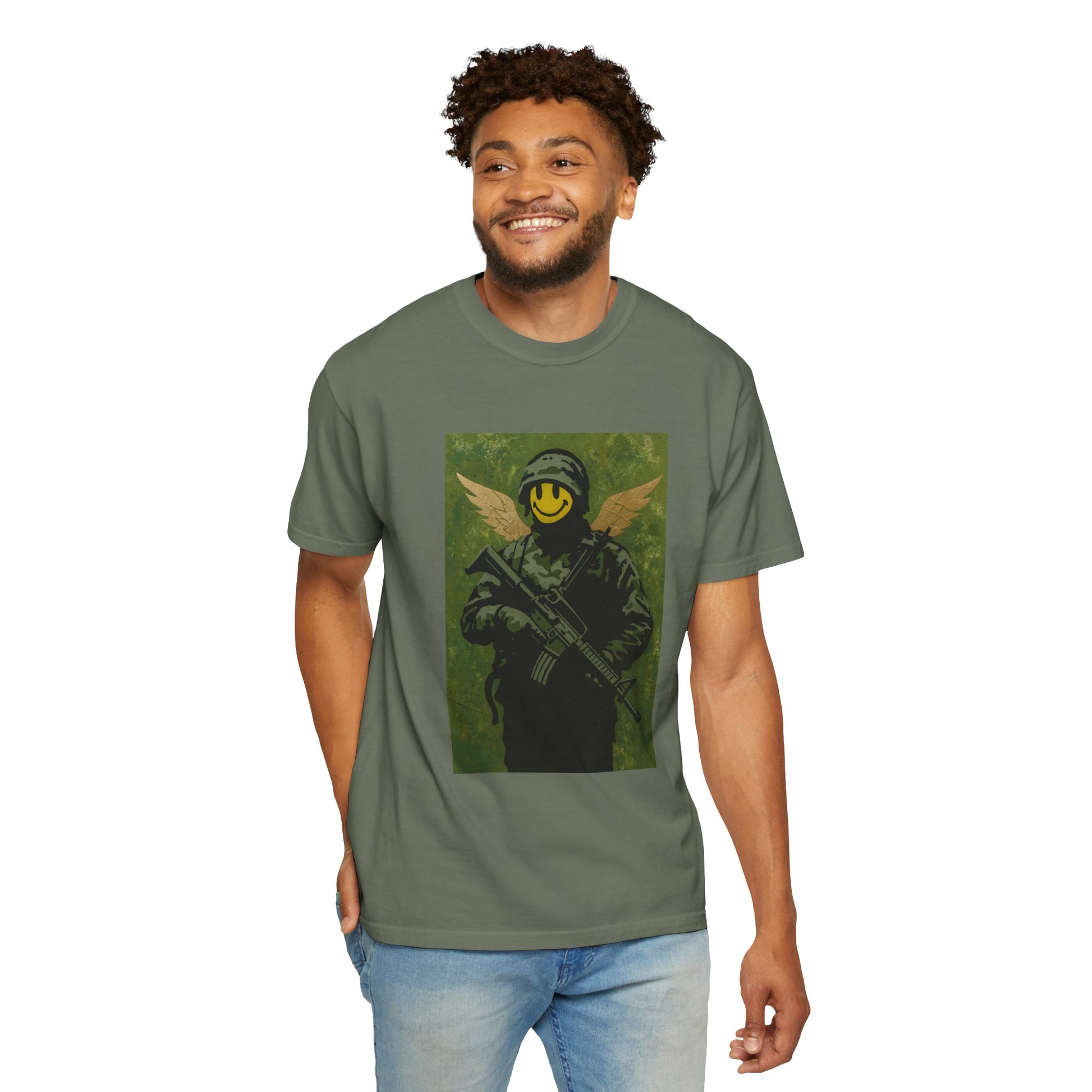Happy Face Soldier Edition – Military-Urban Graphic Tee