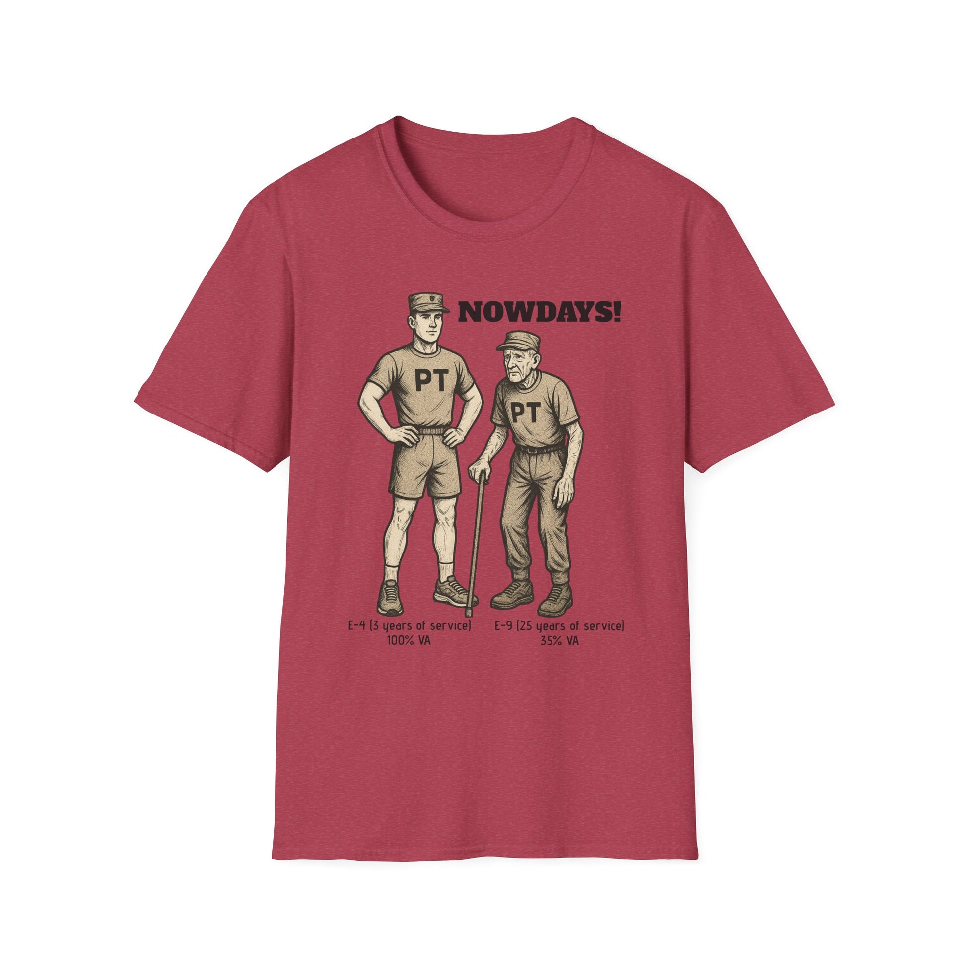 Funny Military T-Shirt: “NOWDAYS”
