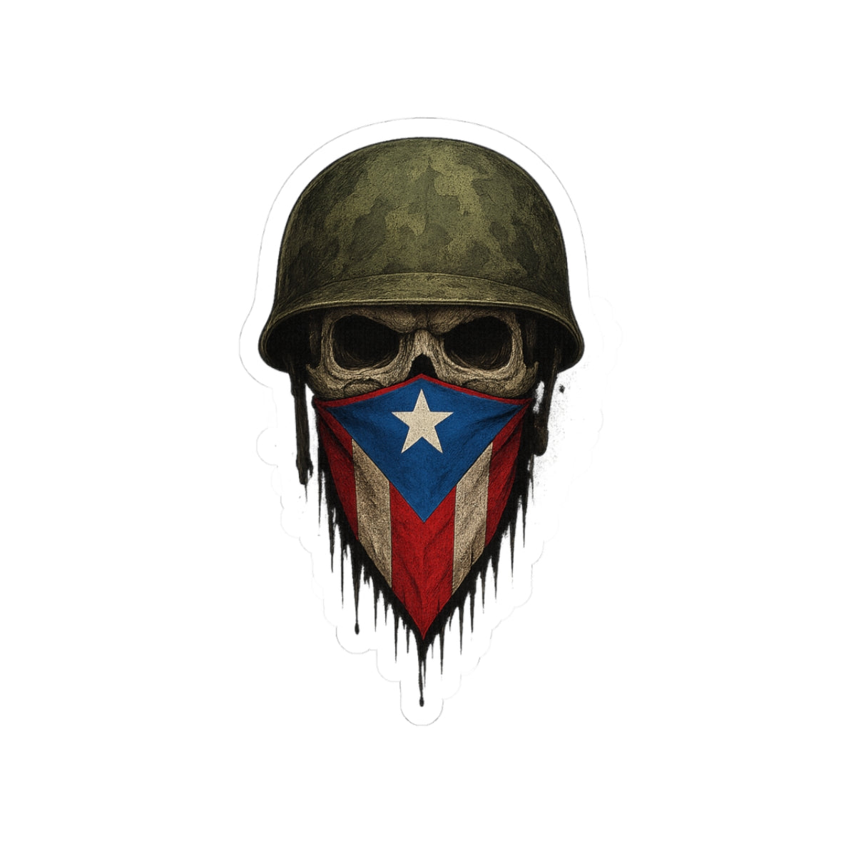 Patriotic Skull, Kiss-Cut Stickers