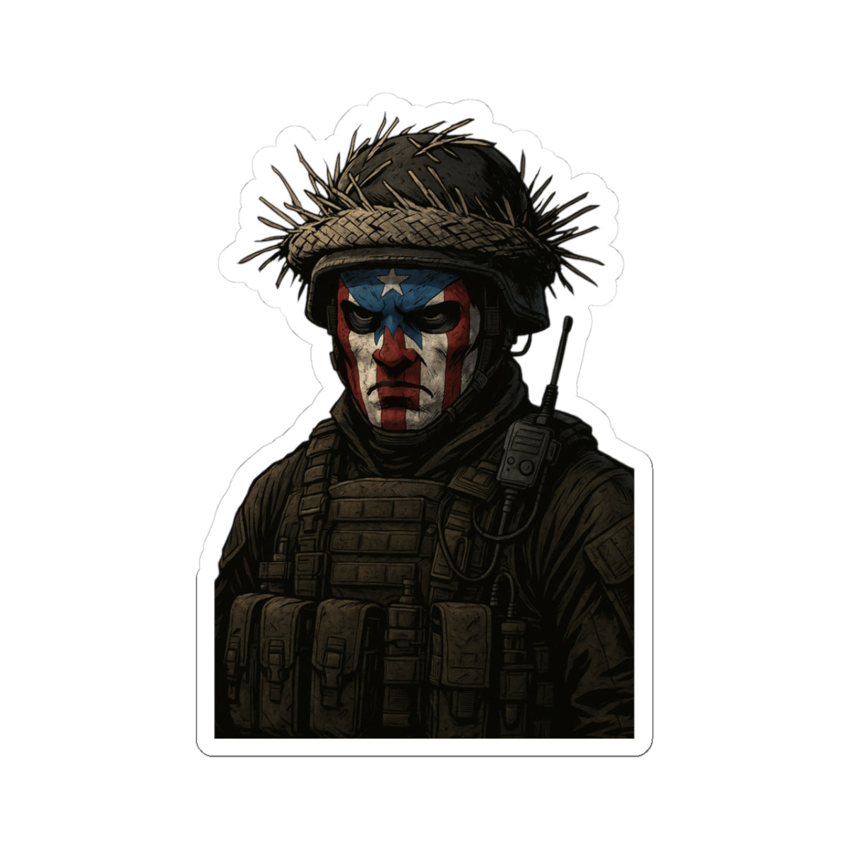 "Jibaro" Soldier, Kiss-Cut Stickers