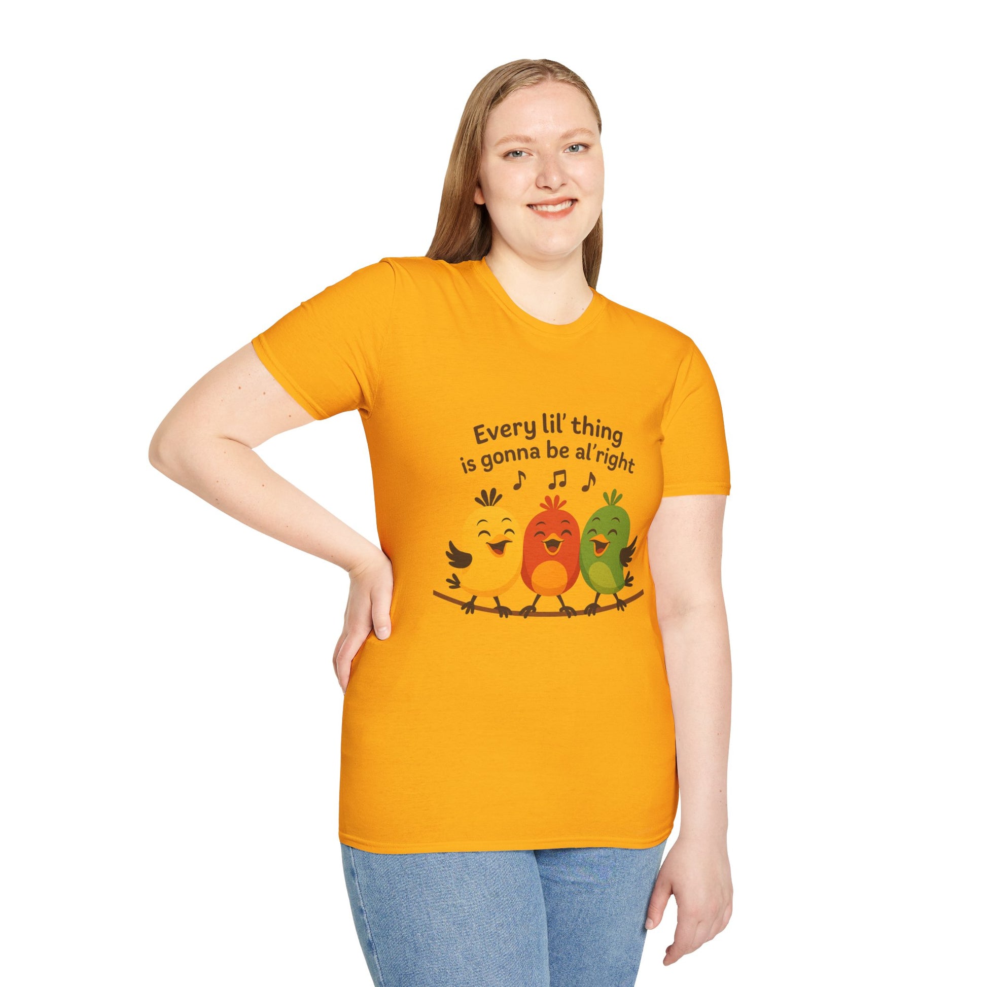 3 Little Birds Funny T-Shirt – “Every li'l thing, is gonna be alright” Edition