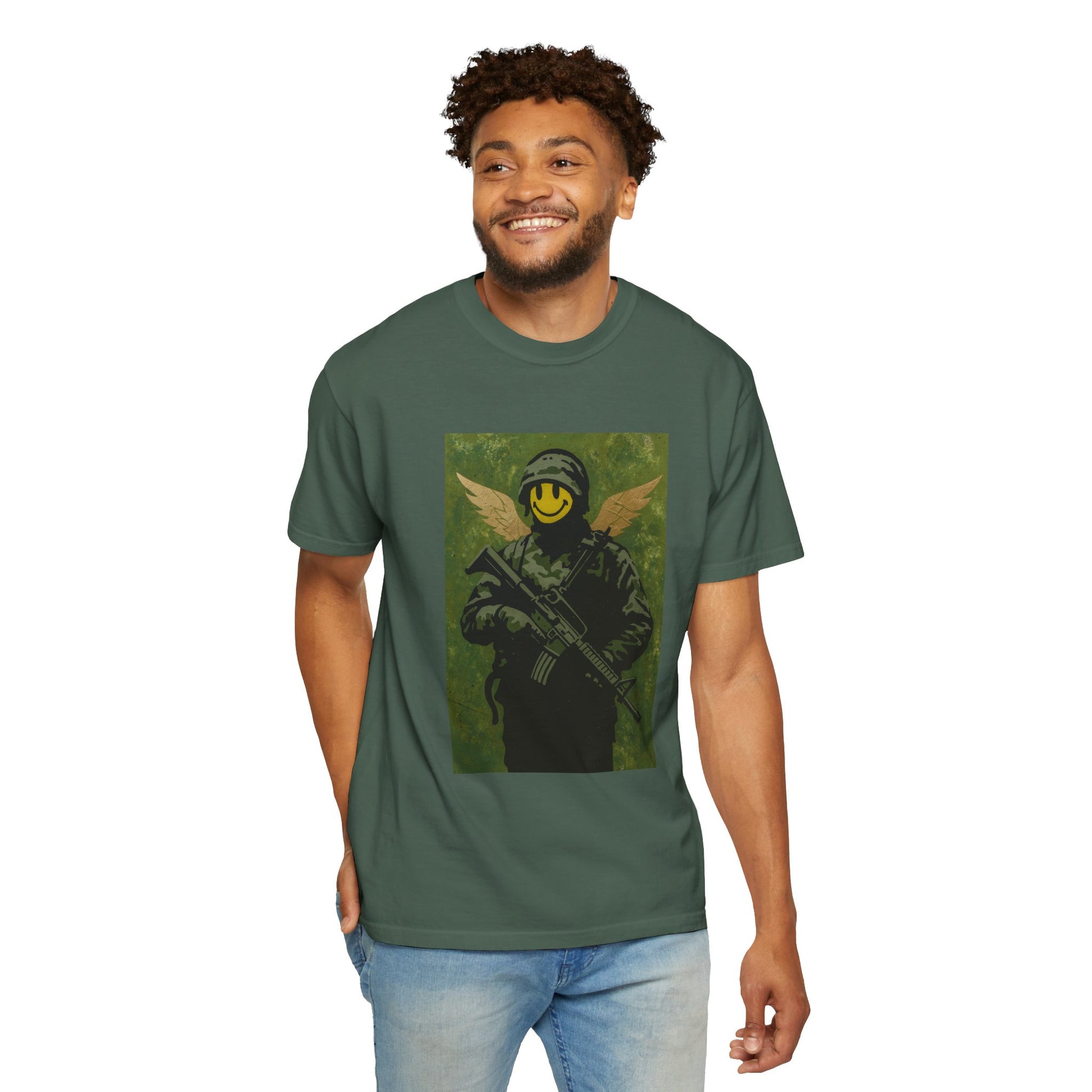 Happy Face Soldier Edition – Military-Urban Graphic Tee