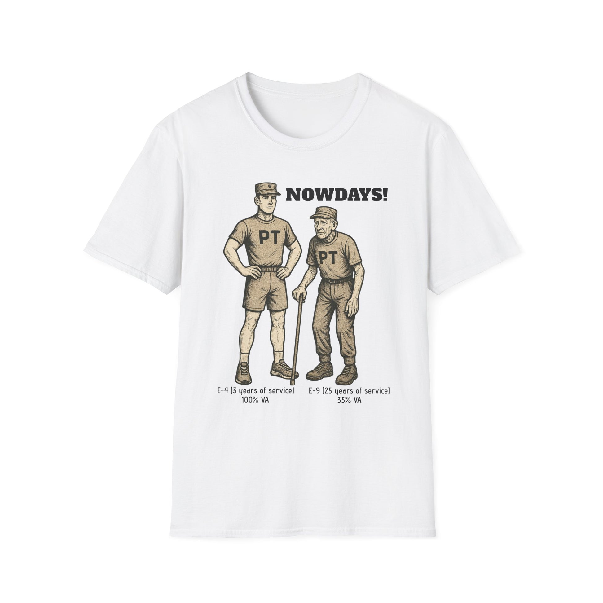 Funny Military T-Shirt: “NOWDAYS”