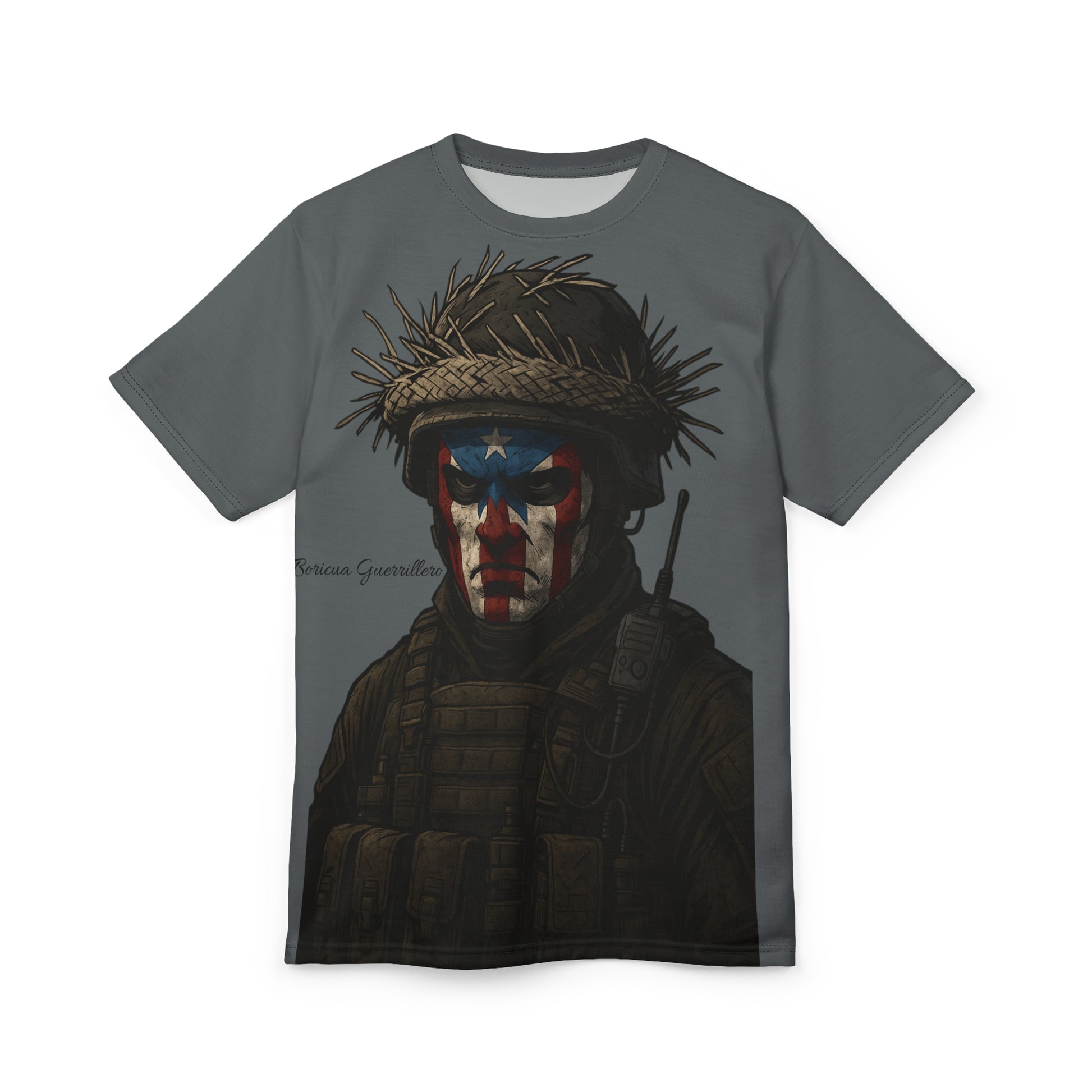 Patriotic Boricua Soldier T-Shirt – Boricua Guerrillero edition