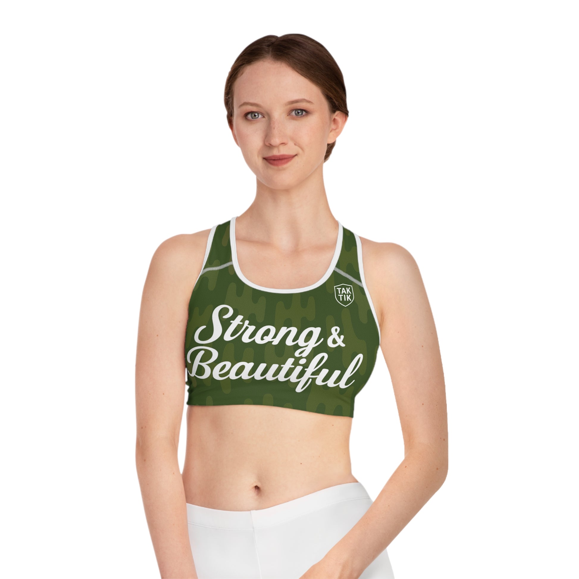 Empowerment Sports Bra - Strong & Beautiful, Activewear, Fitness Gear, Workout Outfits, Gym Apparel, Yoga Top, Exercise Bra