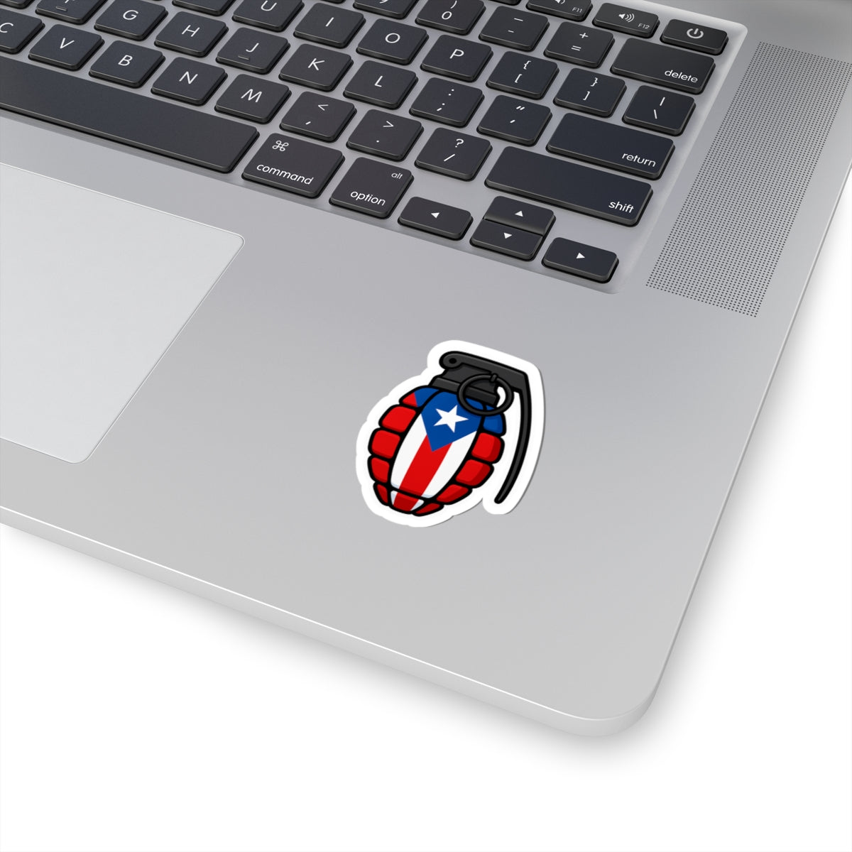 Puerto Rico Flag Grenade, Kiss-Cut Sticker