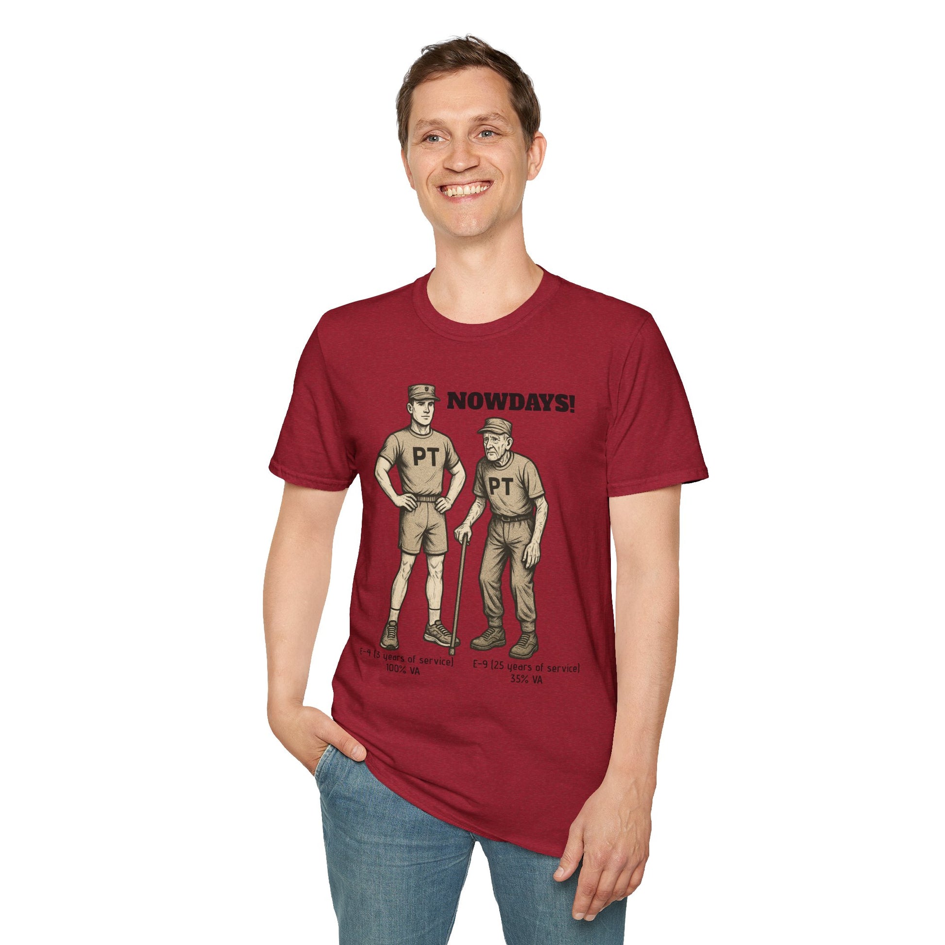Funny Military T-Shirt: “NOWDAYS”