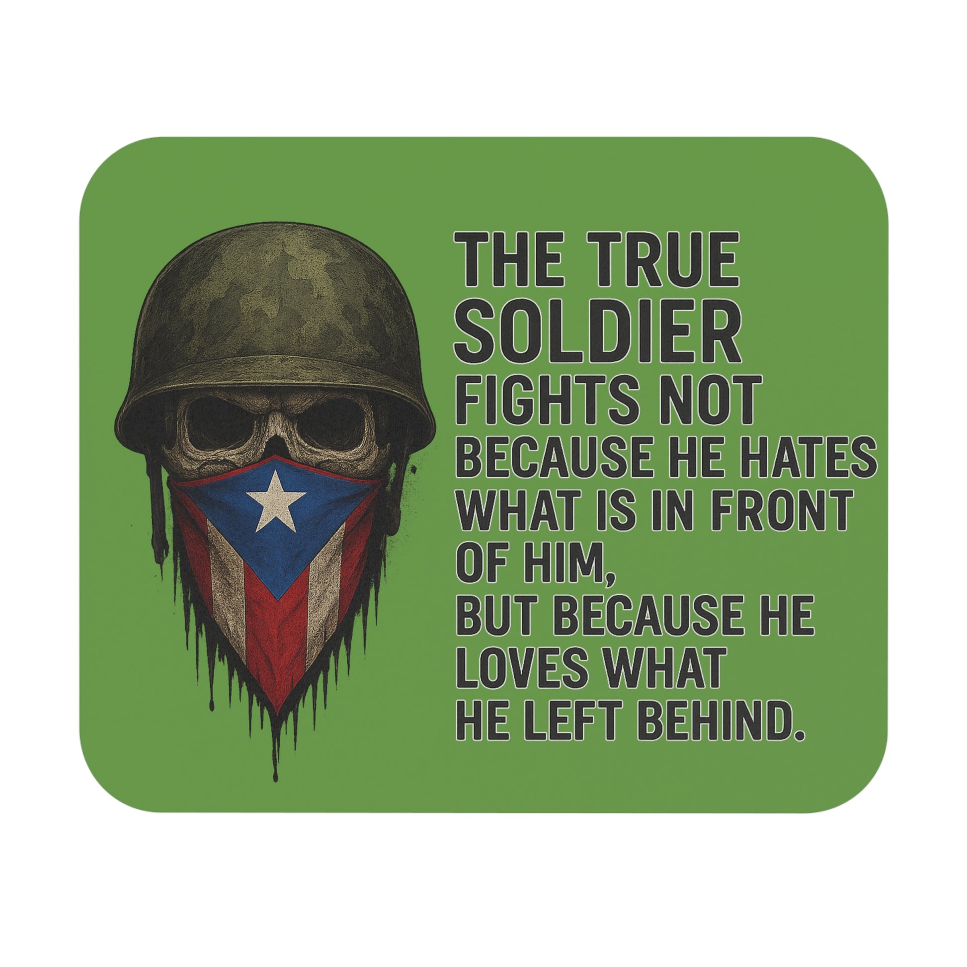 Mouse Pad with Inspirational Design, Gamer Desk Accessory, Home Office Decor, Military Theme