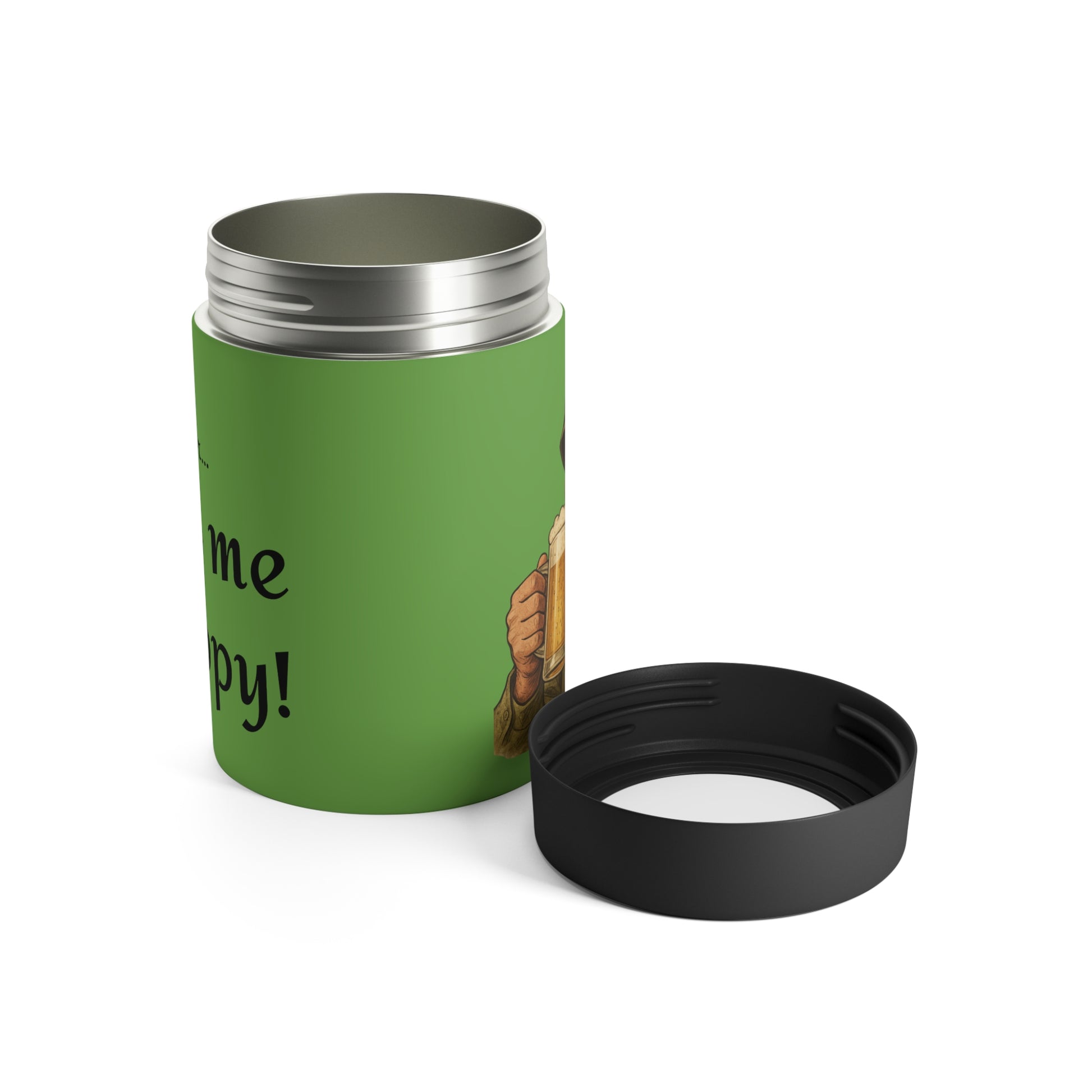 Happy Soldier Beer Holder – Funny Military Drink Cooler (12oz)