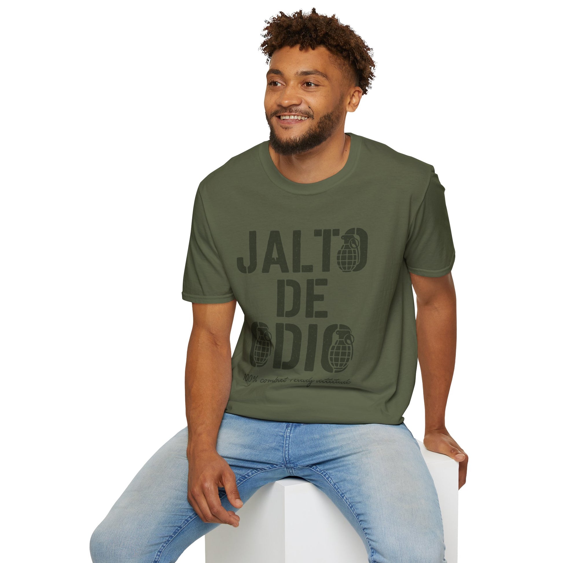 “Jalto de Odio” – Funny Military T-Shirt for the Unit’s Most Negative Hero