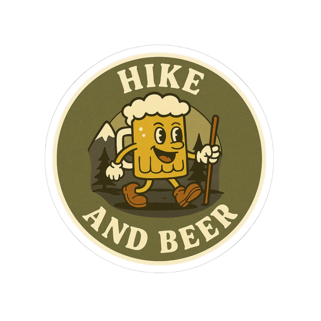 Hike and Beer, Kiss-Cut Stickers