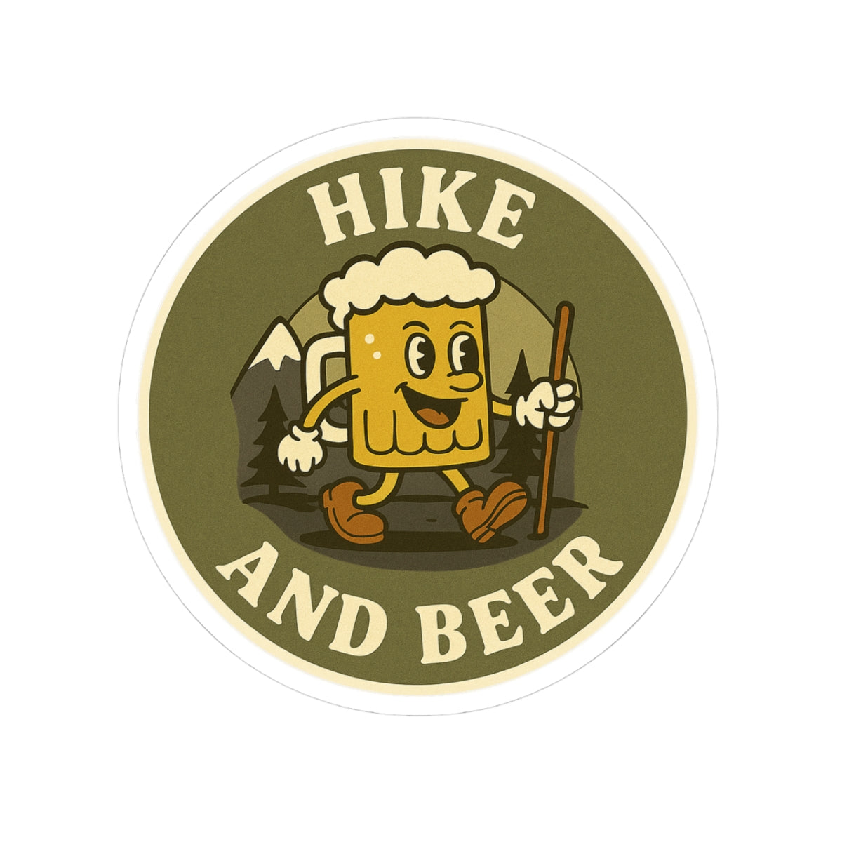 Hike and Beer, Kiss-Cut Stickers