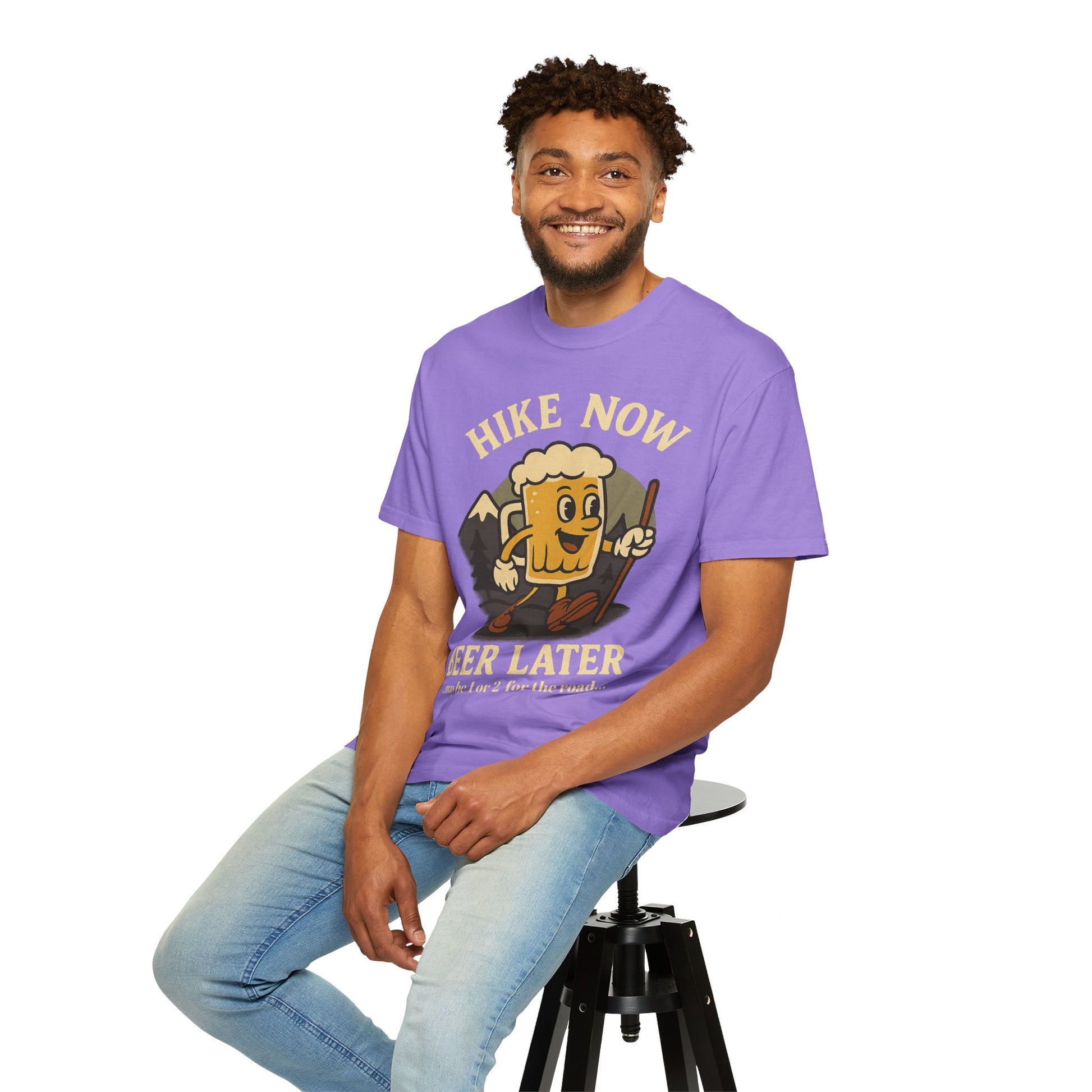 Hike Now, Beer Later…Maybe 1 or 2 for the Road – Funny Hiking Beer T-Shirt