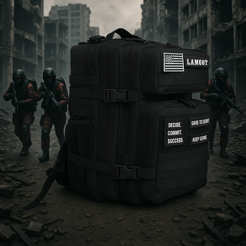 Tactical Backpack - War Zone, black color, Custom 900D 45L Oxford Multi-Compartment Laptop Backpack Zipper Training Gym Bagpack 3P Molle