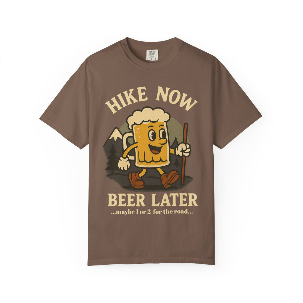 Hike Now, Beer Later…Maybe 1 or 2 for the Road – Funny Hiking Beer T-Shirt