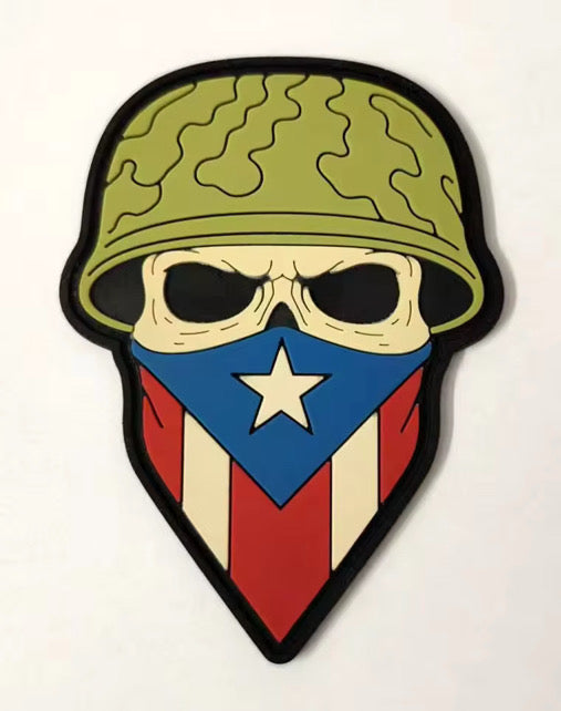 Patriotic Skull - Tactical Morale PVC Patch