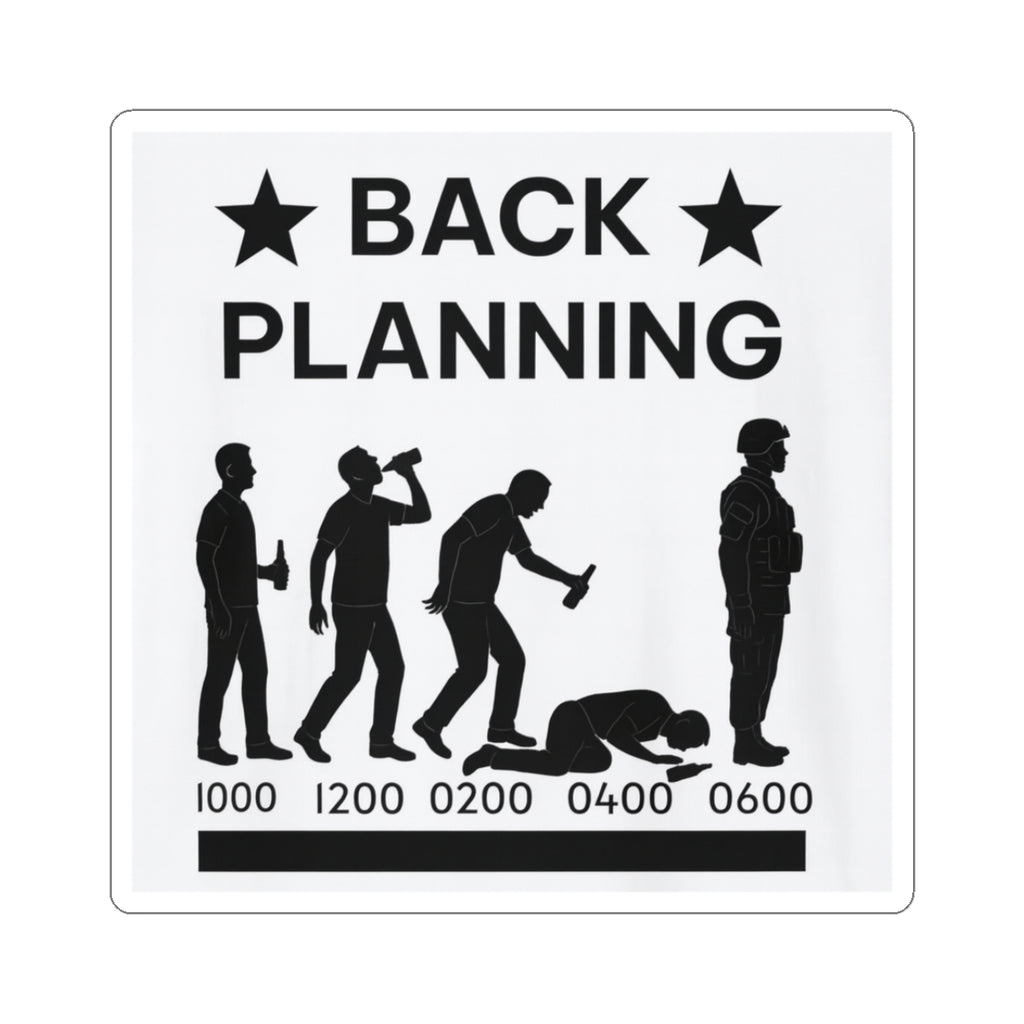 Back-planning my Hangover, Kiss-Cut Stickers