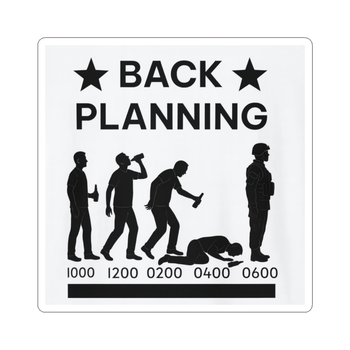 Back-planning my Hangover, Kiss-Cut Stickers