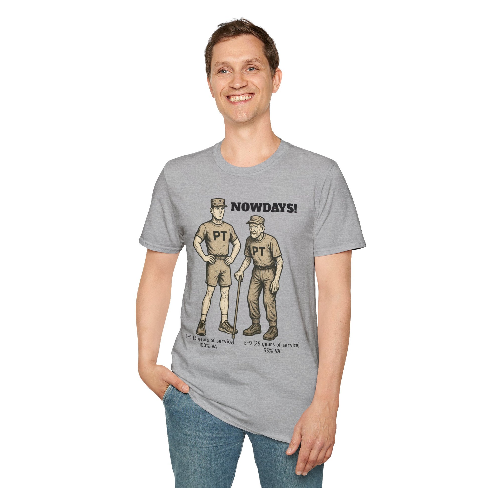 Funny Military T-Shirt: “NOWDAYS”