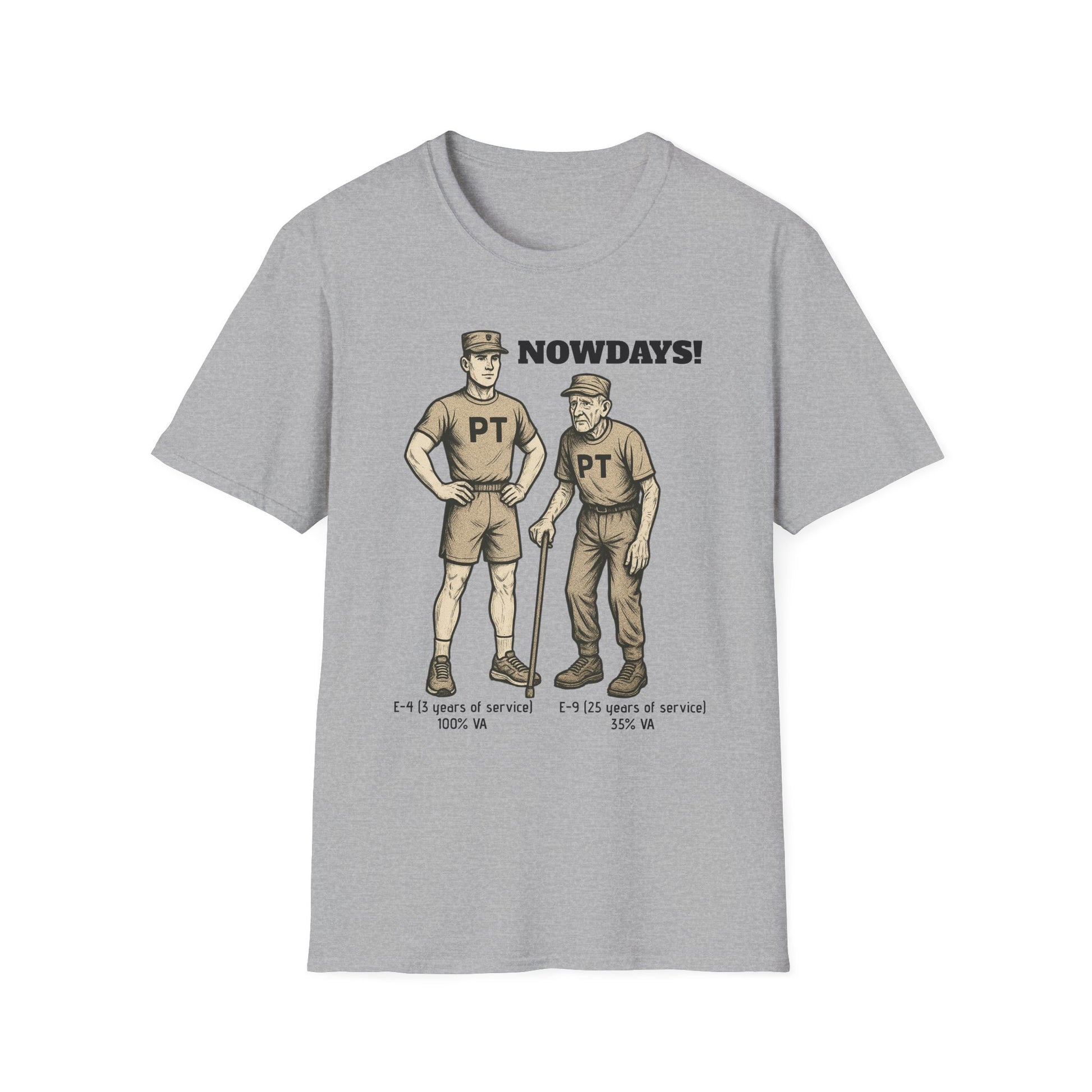 Funny Military T-Shirt: “NOWDAYS”