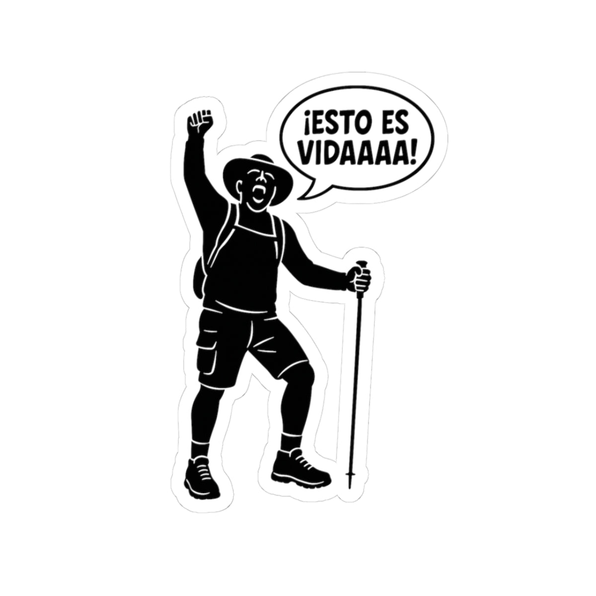 "Esto es Vida" hikers chant, Kiss-Cut Stickers
