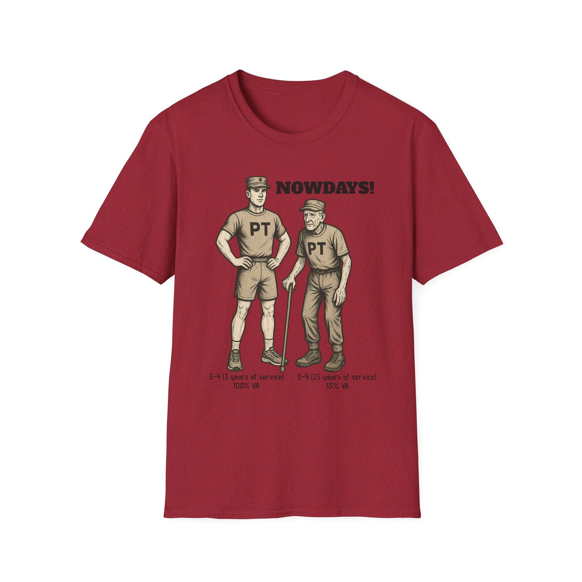 Funny Military T-Shirt: “NOWDAYS”
