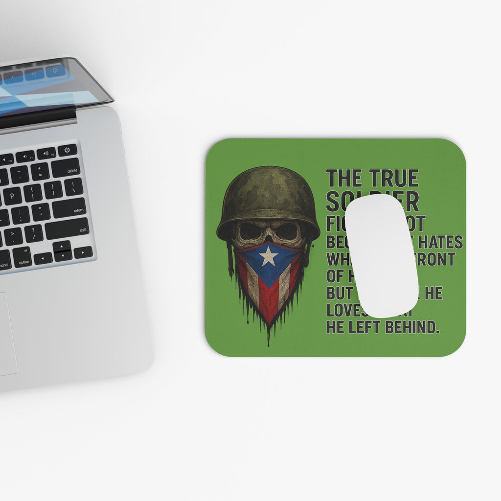 Mouse Pad with Inspirational Design, Gamer Desk Accessory, Home Office Decor, Military Theme