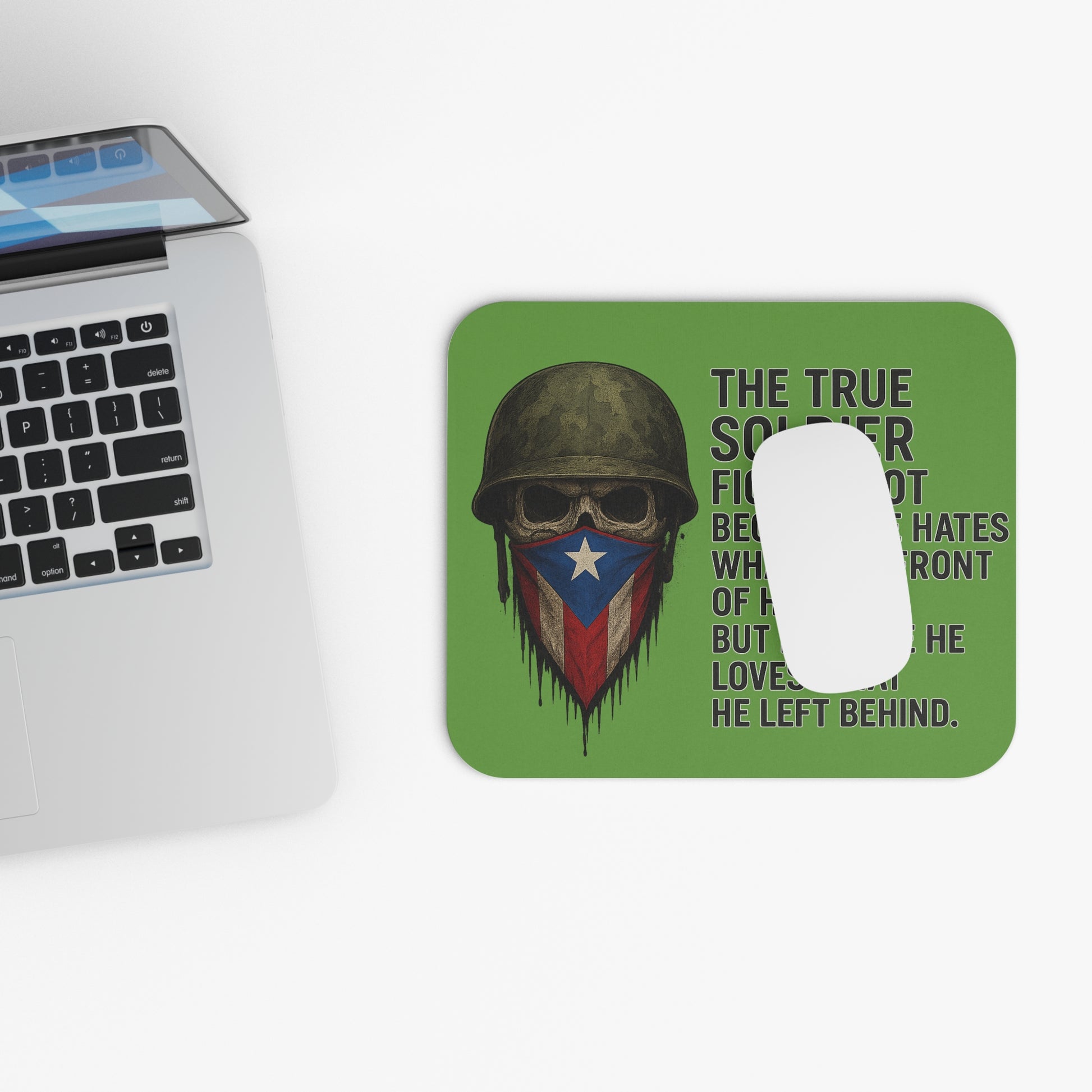 Mouse Pad with Inspirational Design, Gamer Desk Accessory, Home Office Decor, Military Theme