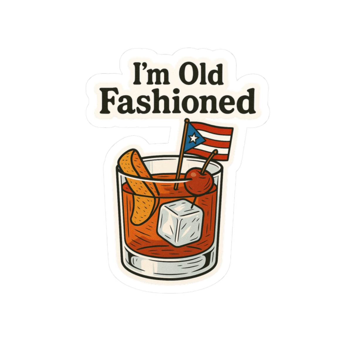 Old Fashioned, Kiss-Cut Stickers