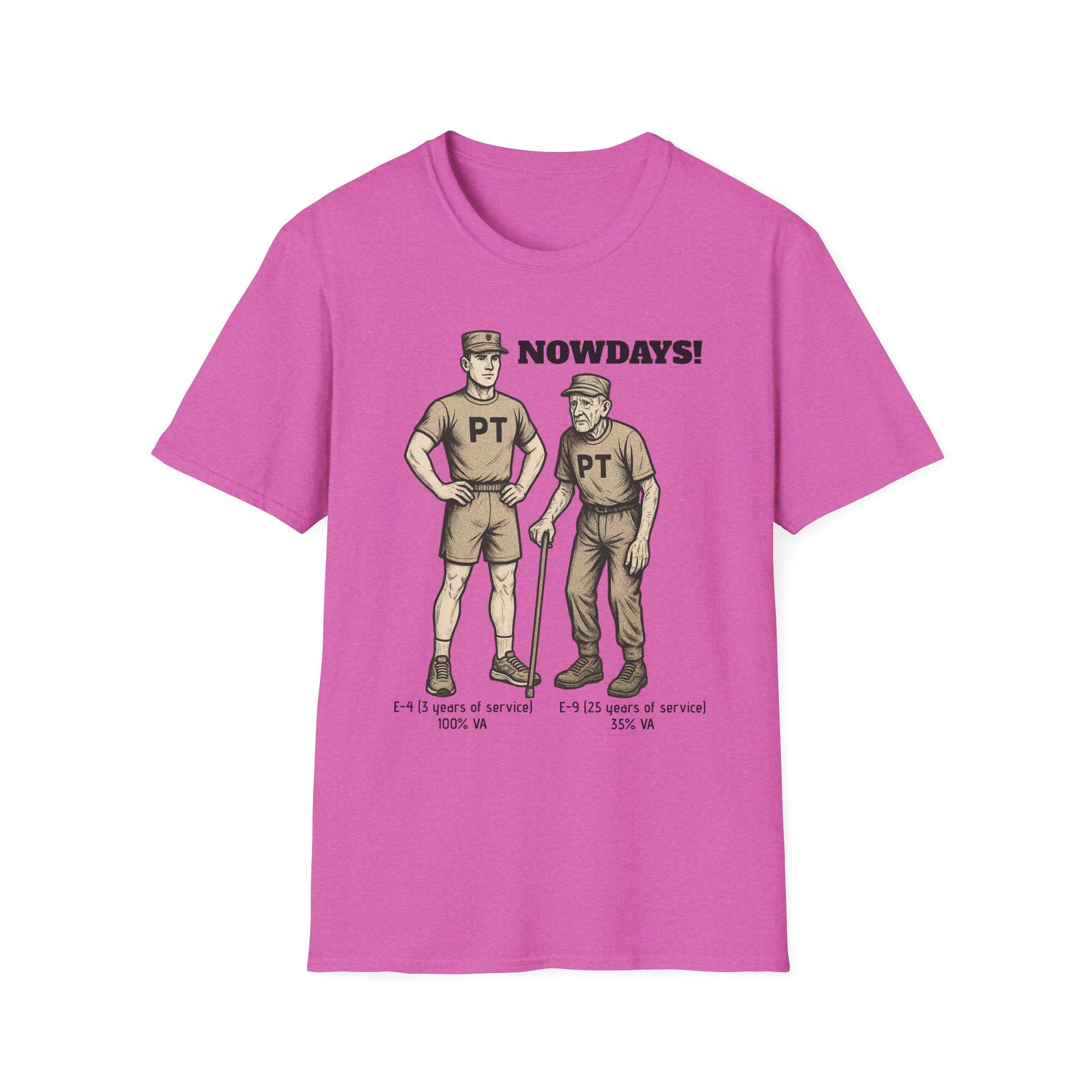 Funny Military T-Shirt: “NOWDAYS”