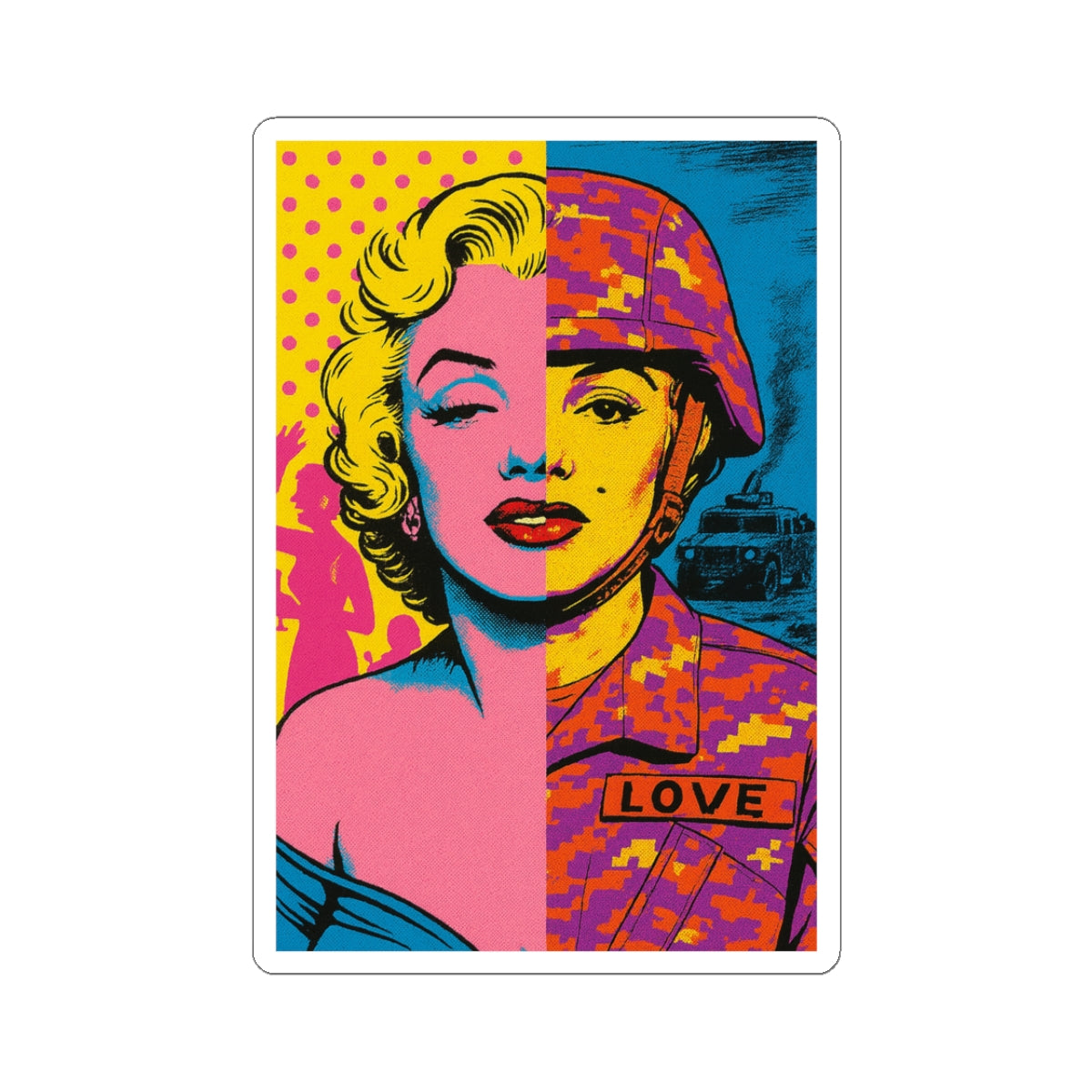 Marilyn Monroe Weekend Warrior, Kiss-Cut Stickers