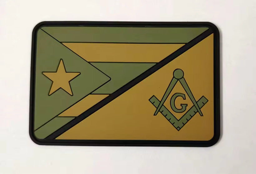 Masonic Puerto Rico flag- Tactical Morale PVC Patch