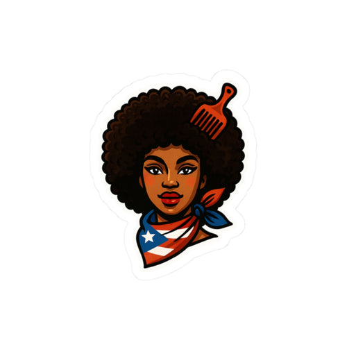 "Afro Boricua", Kiss-Cut Stickers