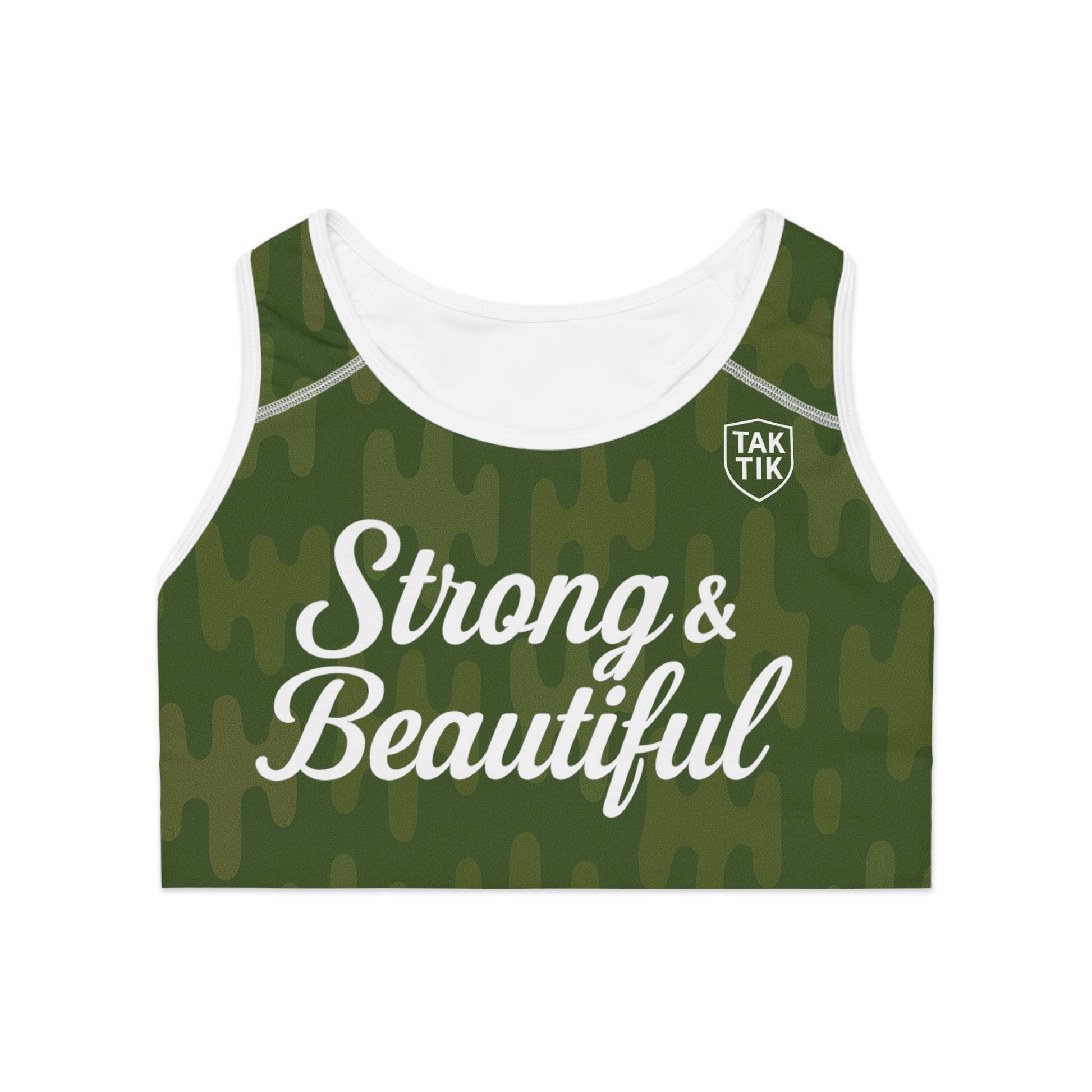 Empowerment Sports Bra - Strong & Beautiful, Activewear, Fitness Gear, Workout Outfits, Gym Apparel, Yoga Top, Exercise Bra
