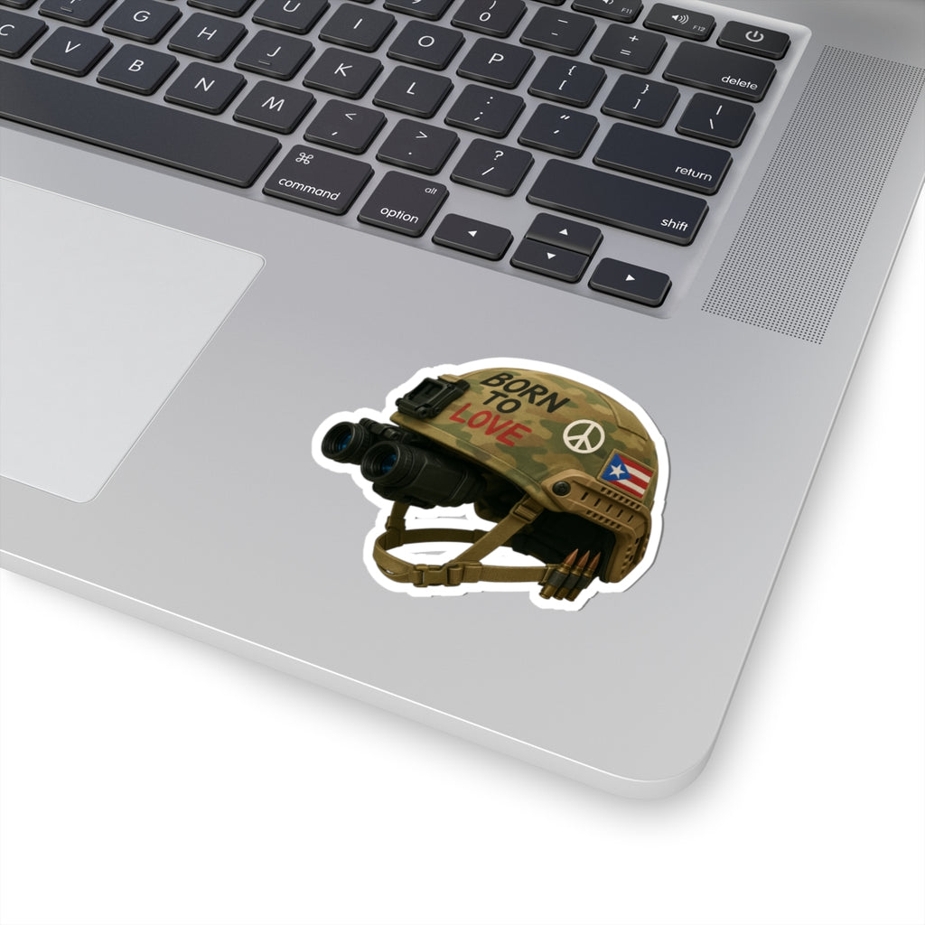 Born to Love - Patriotic Helmet, Kiss-Cut Stickers