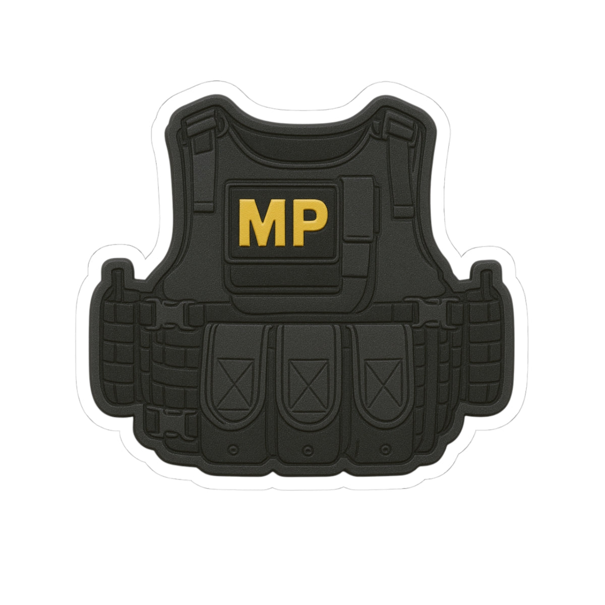 Military Police Vest, Kiss-Cut Stickers