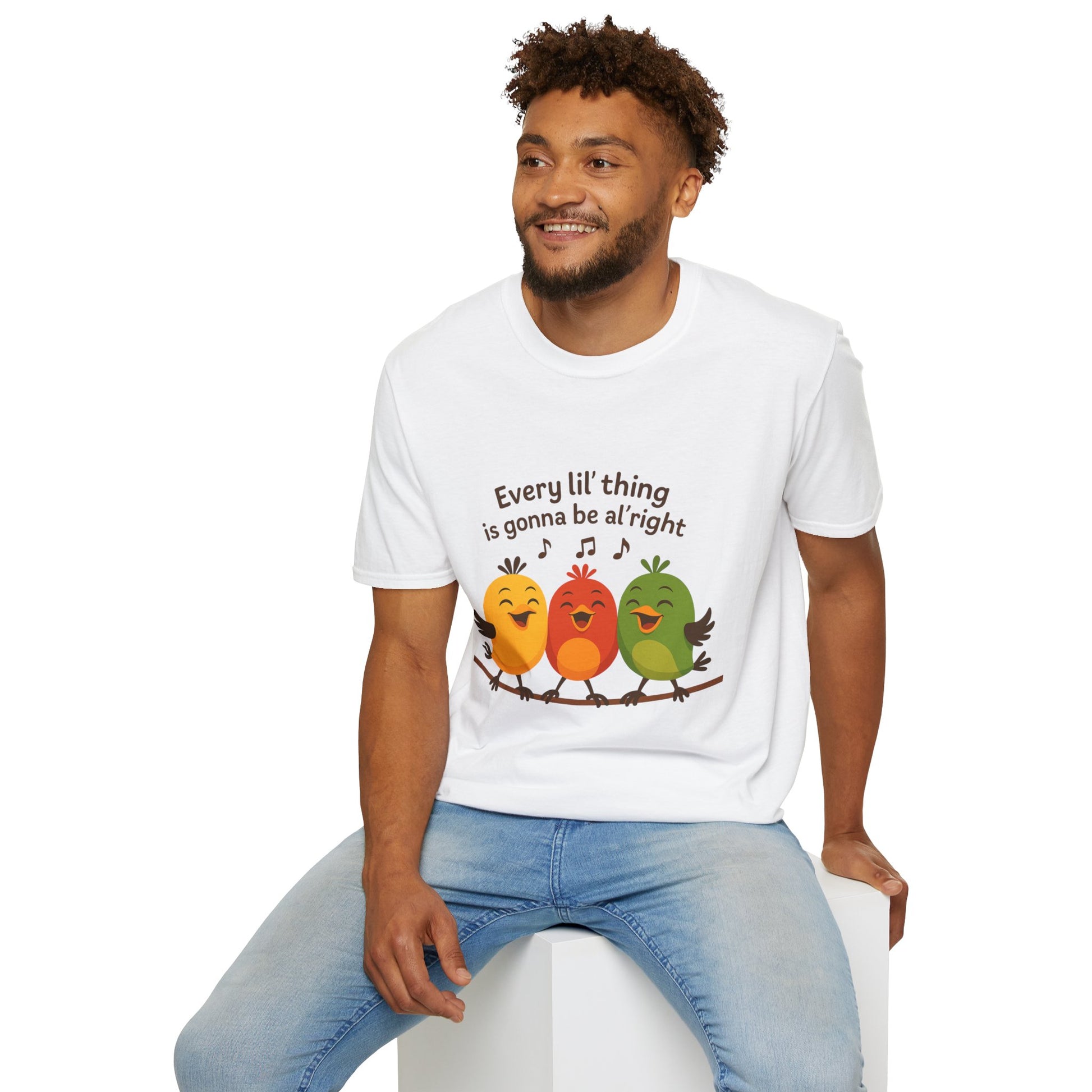 3 Little Birds Funny T-Shirt – “Every li'l thing, is gonna be alright” Edition