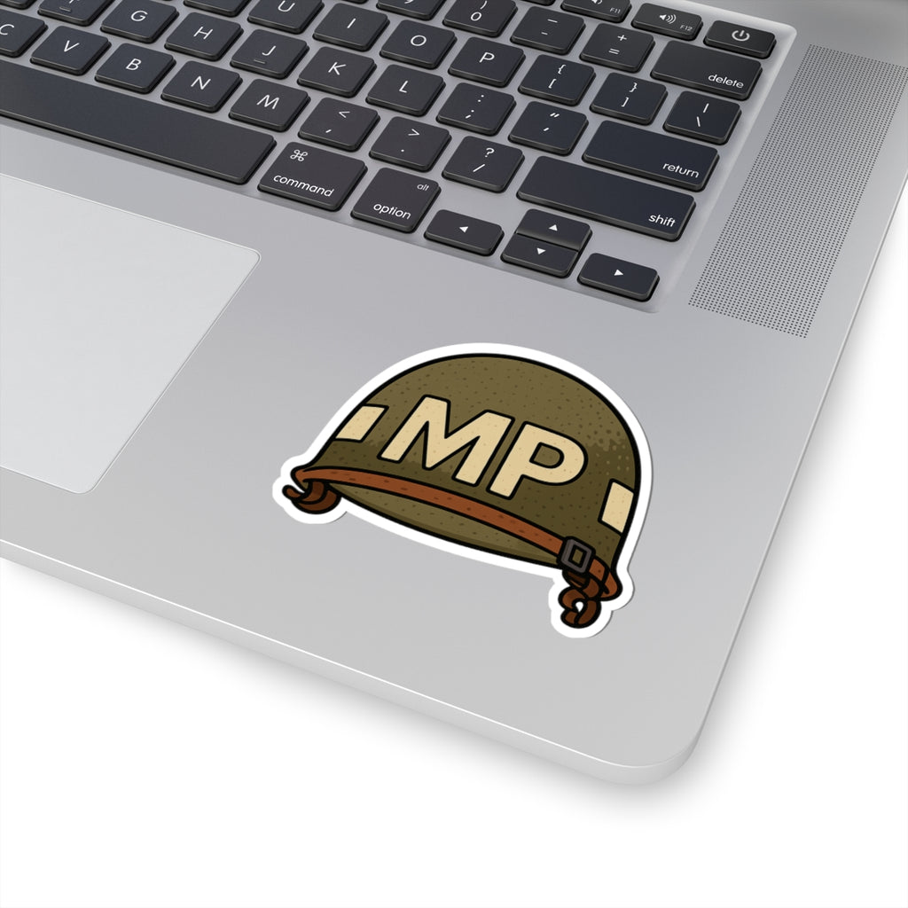 Military Police Helmet Kiss-Cut Stickers | Unique Laptop Decals, Army Decor