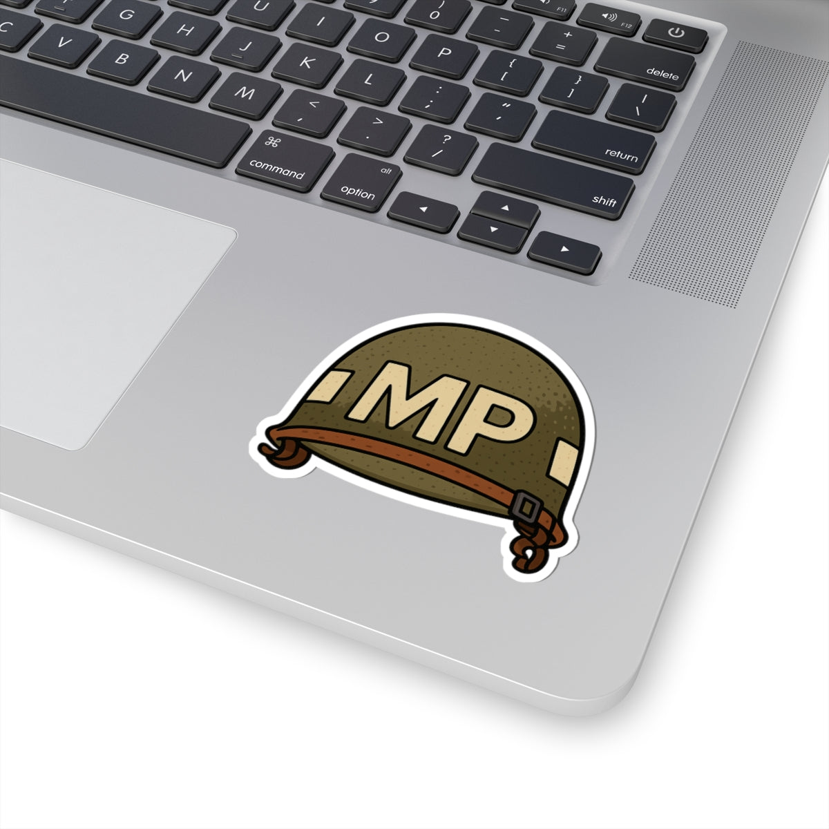 Military Police Helmet Kiss-Cut Stickers | Unique Laptop Decals, Army Decor