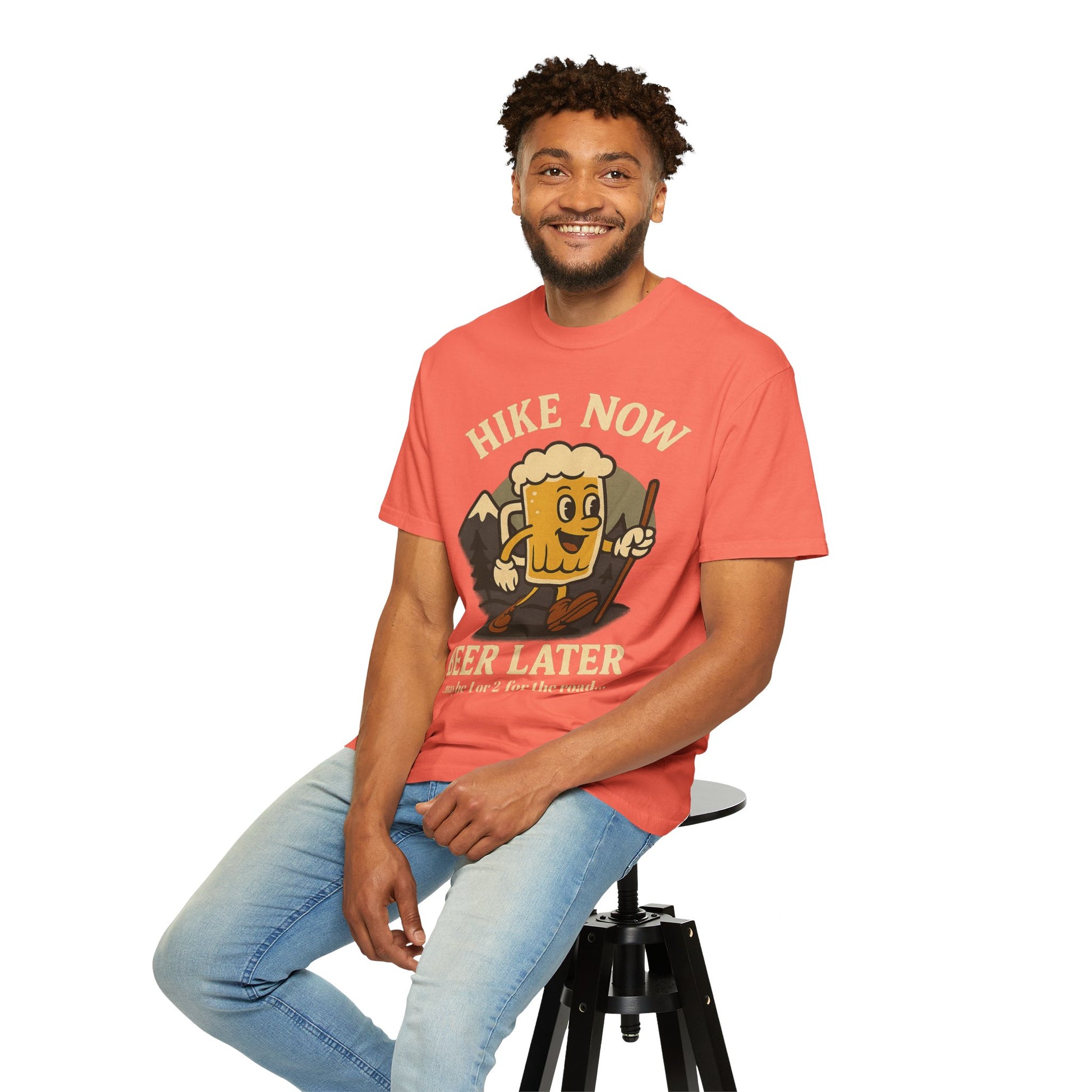 Hike Now, Beer Later…Maybe 1 or 2 for the Road – Funny Hiking Beer T-Shirt