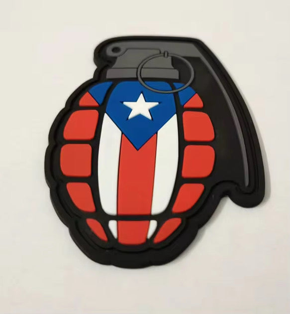 Puerto Rico Flag Grenade - Tactical Morale PVC Patch