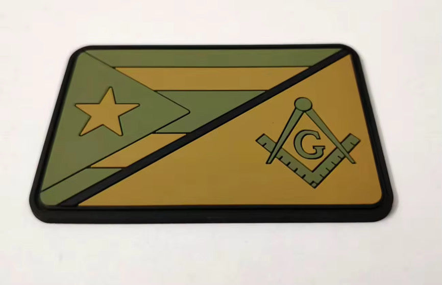 Masonic Puerto Rico flag- Tactical Morale PVC Patch