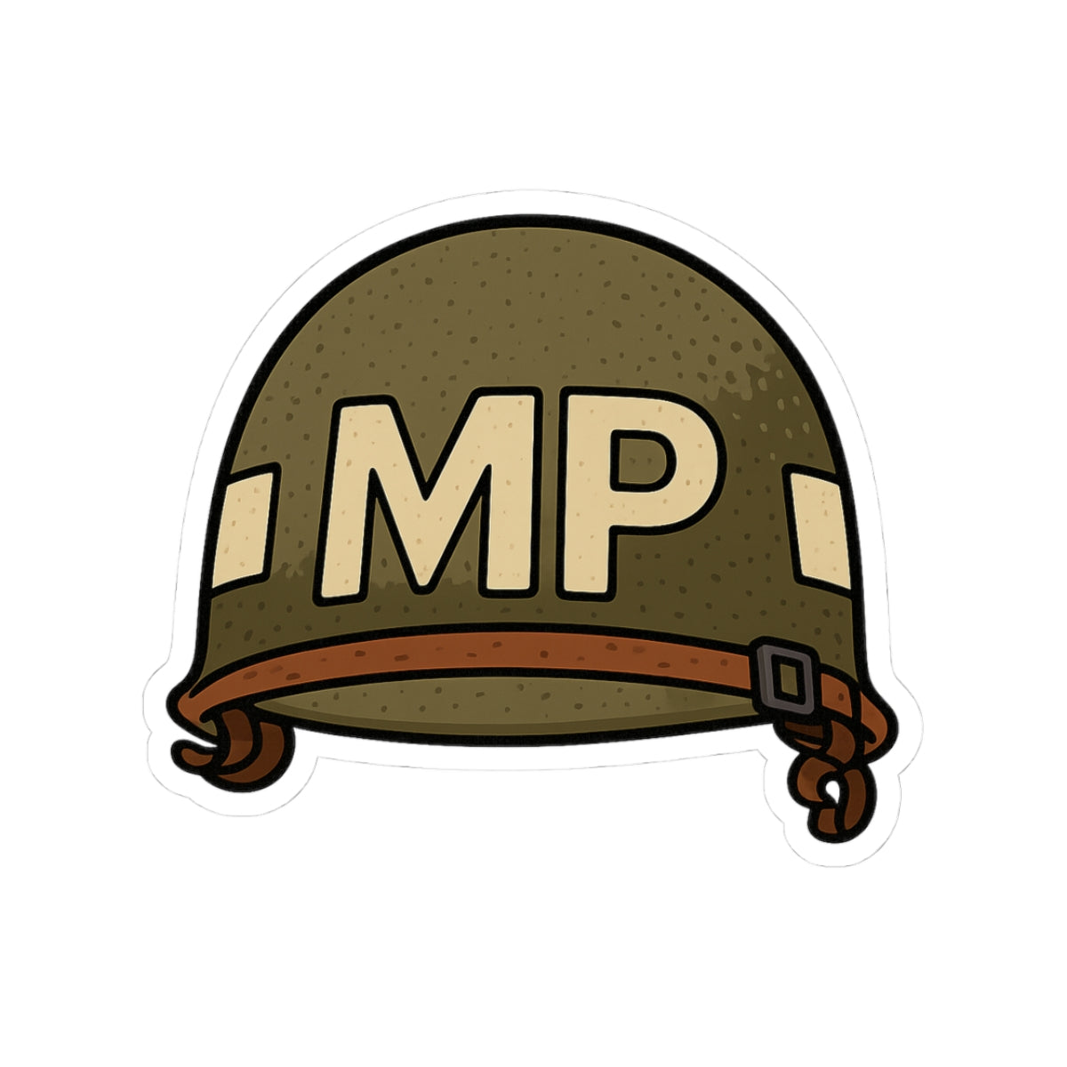 Military Police Helmet Kiss-Cut Stickers | Unique Laptop Decals, Army Decor